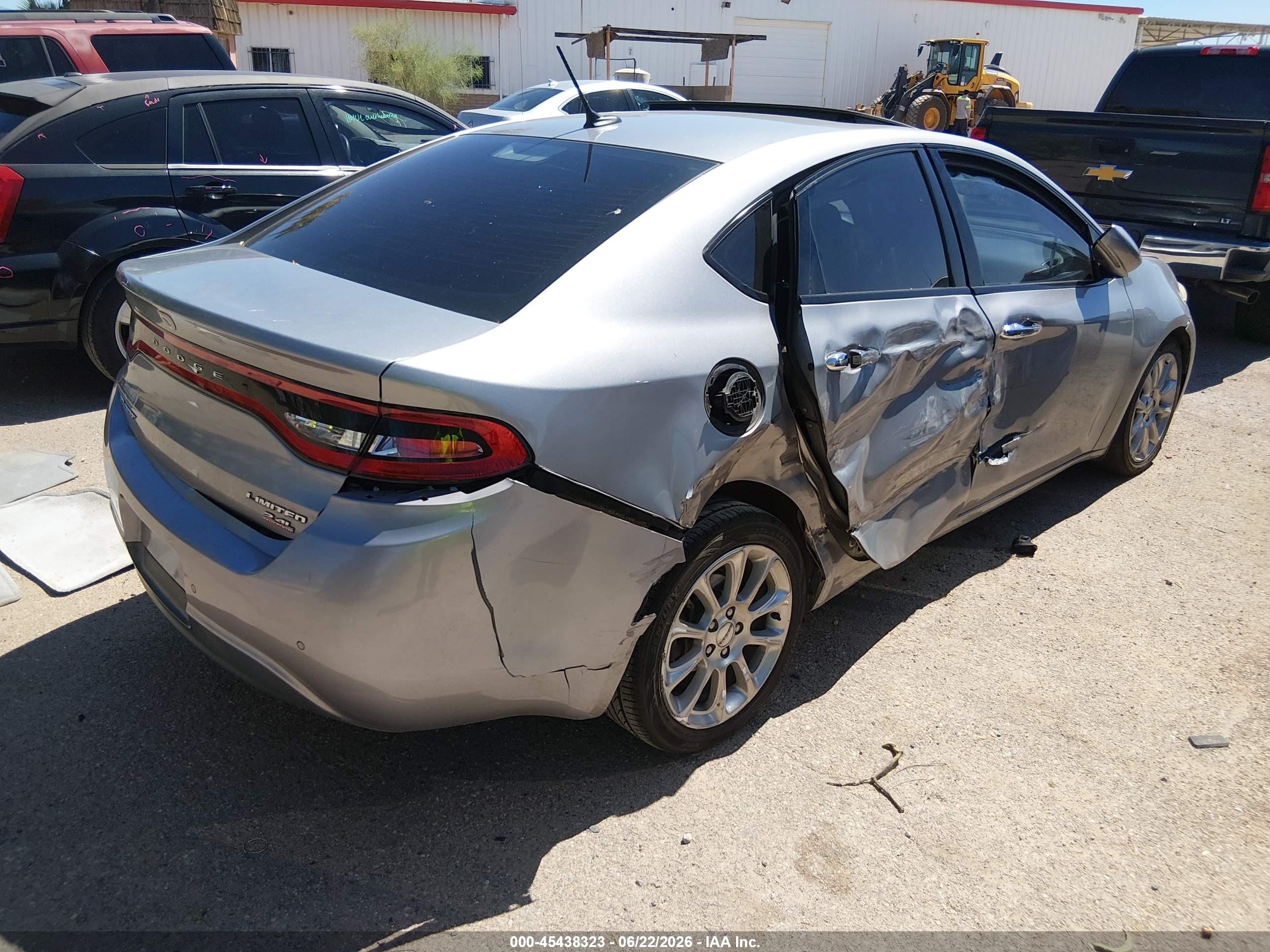 2014 Dodge Dart Limited Silver vin: 1C3CDFCB3ED791789
