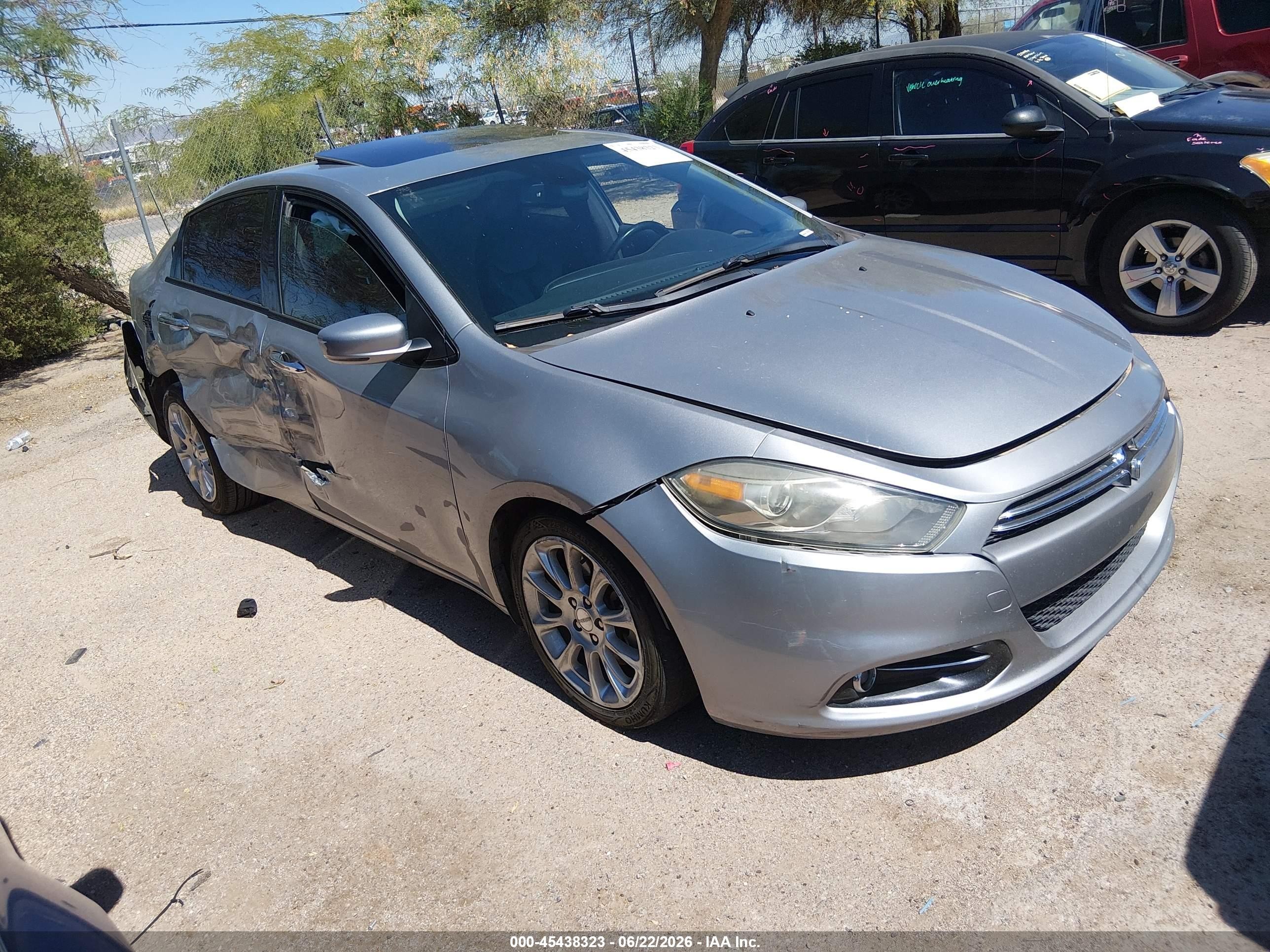 2014 Dodge Dart Limited Silver vin: 1C3CDFCB3ED791789