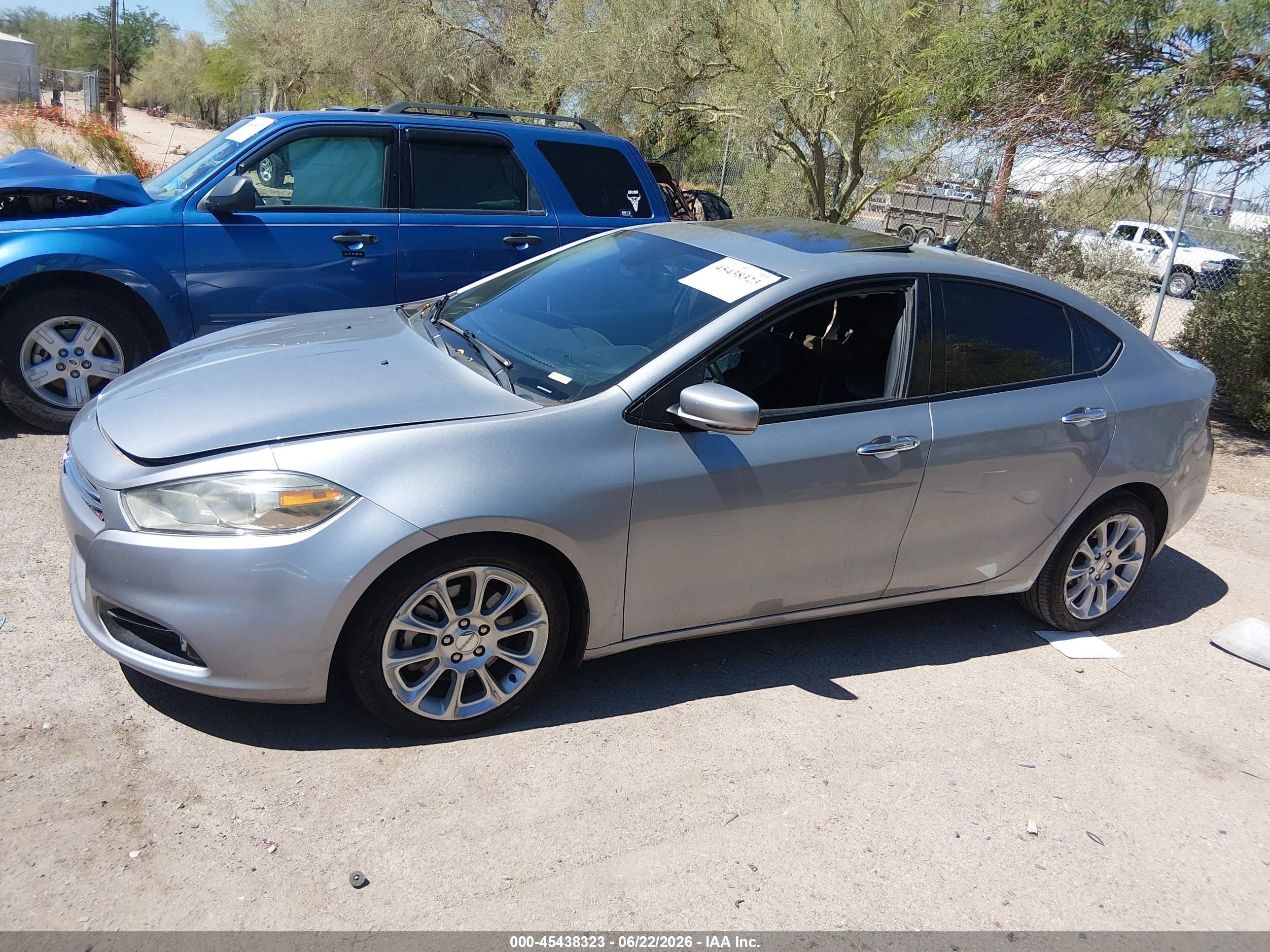 2014 Dodge Dart Limited Silver vin: 1C3CDFCB3ED791789