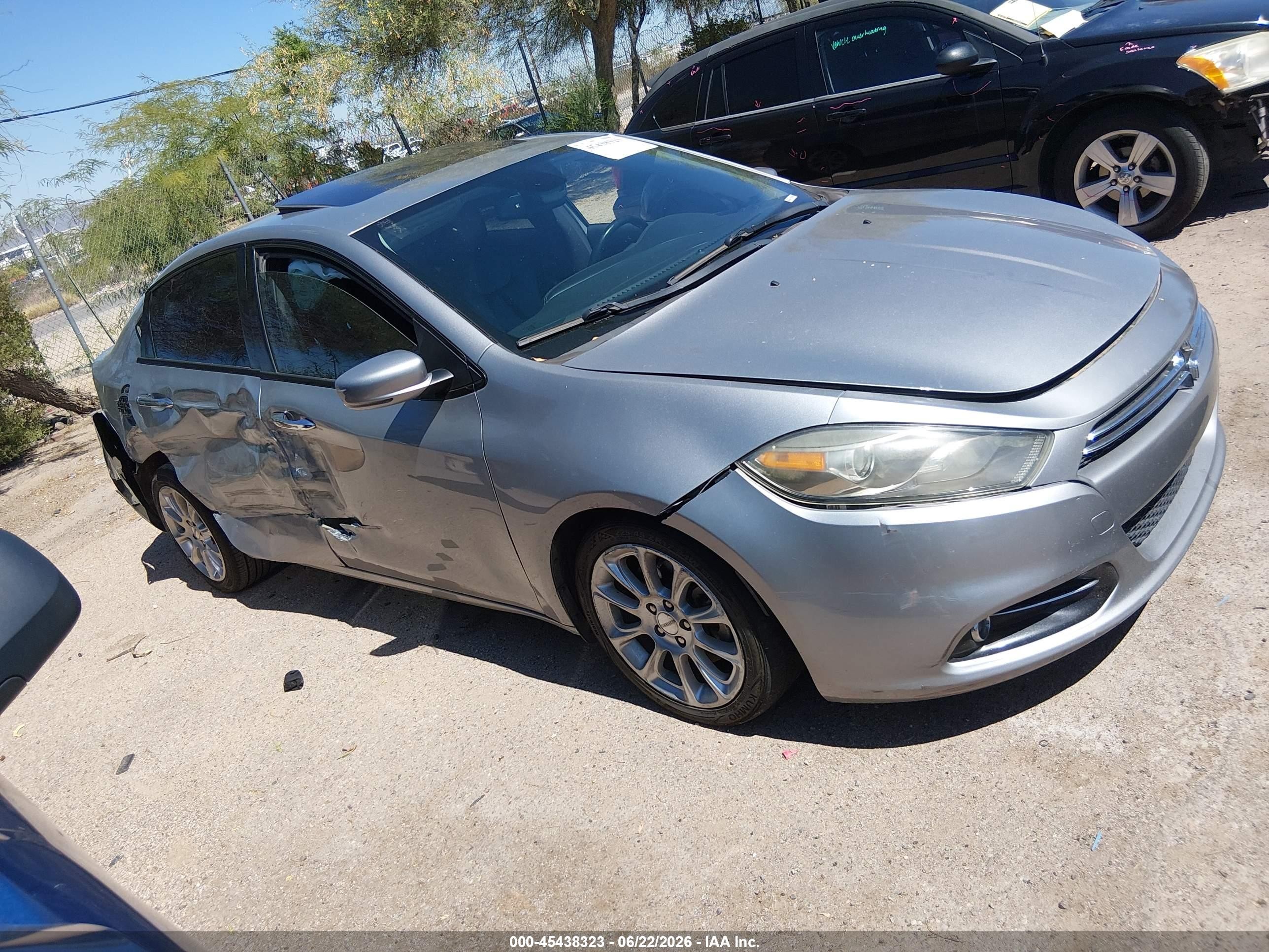 2014 Dodge Dart Limited Silver vin: 1C3CDFCB3ED791789