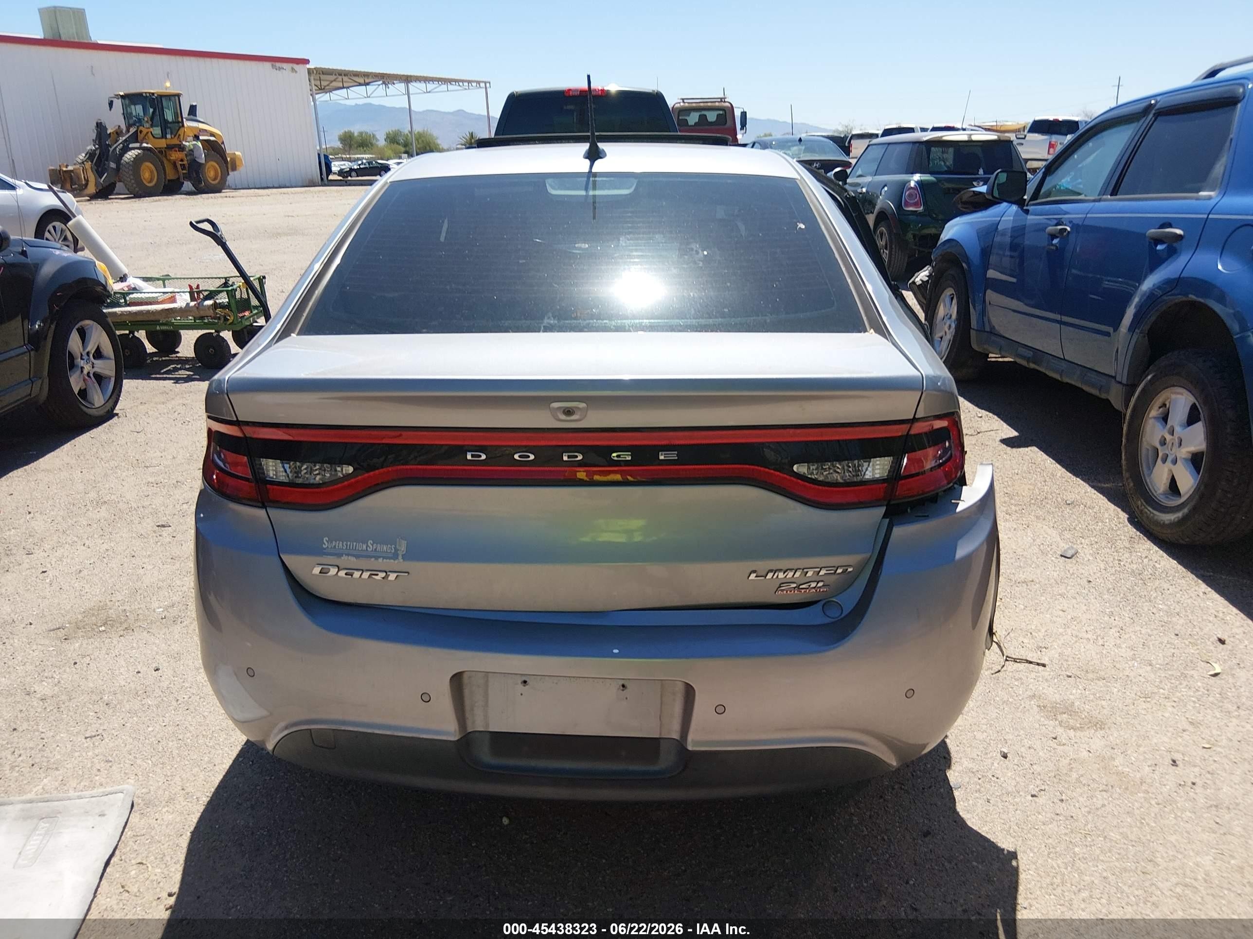 2014 Dodge Dart Limited Silver vin: 1C3CDFCB3ED791789