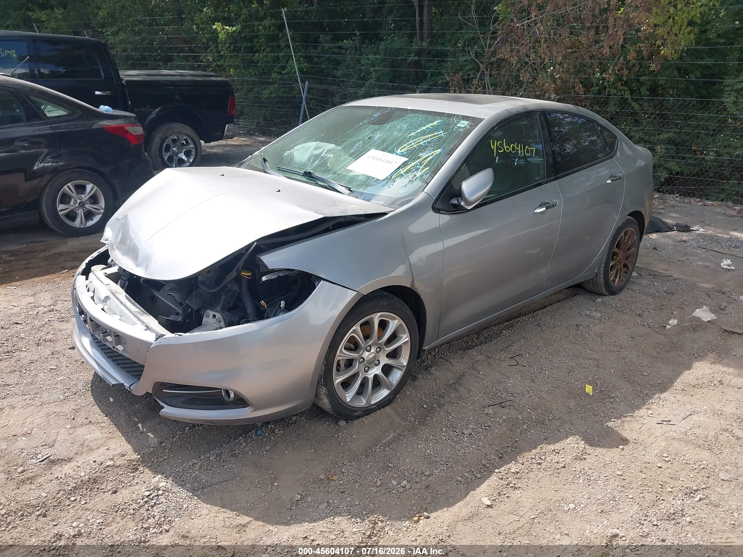 2015 Dodge Dart Limited Silver vin: 1C3CDFCB4FD182499