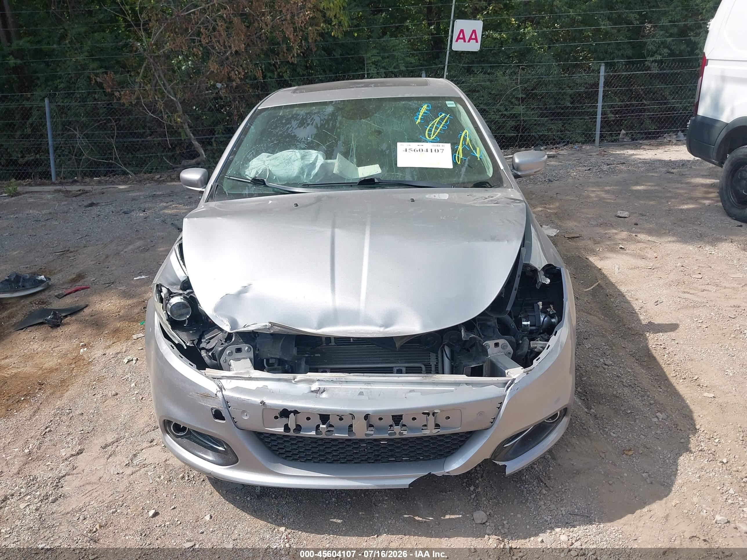 2015 Dodge Dart Limited Silver vin: 1C3CDFCB4FD182499