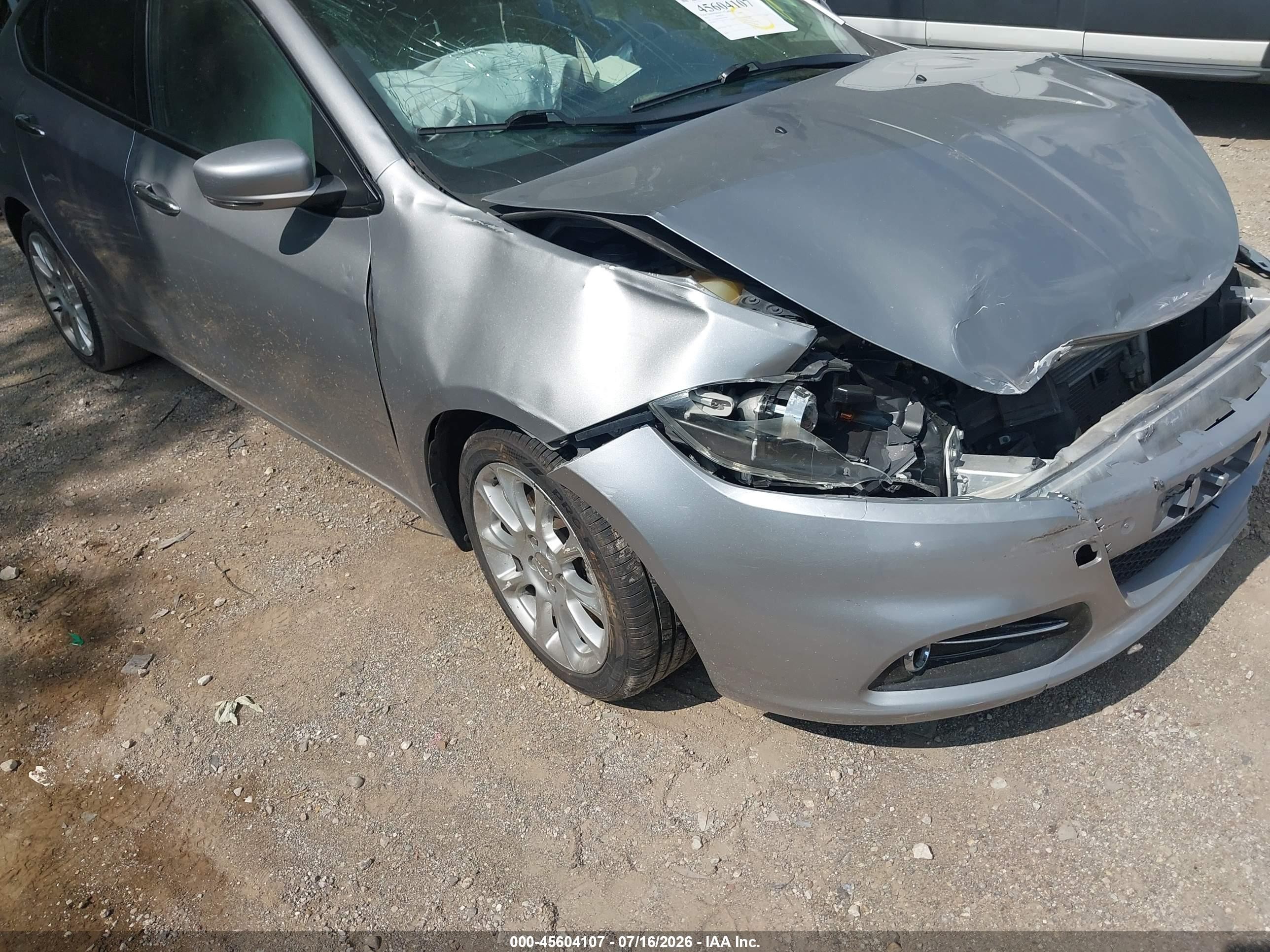 2015 Dodge Dart Limited Silver vin: 1C3CDFCB4FD182499