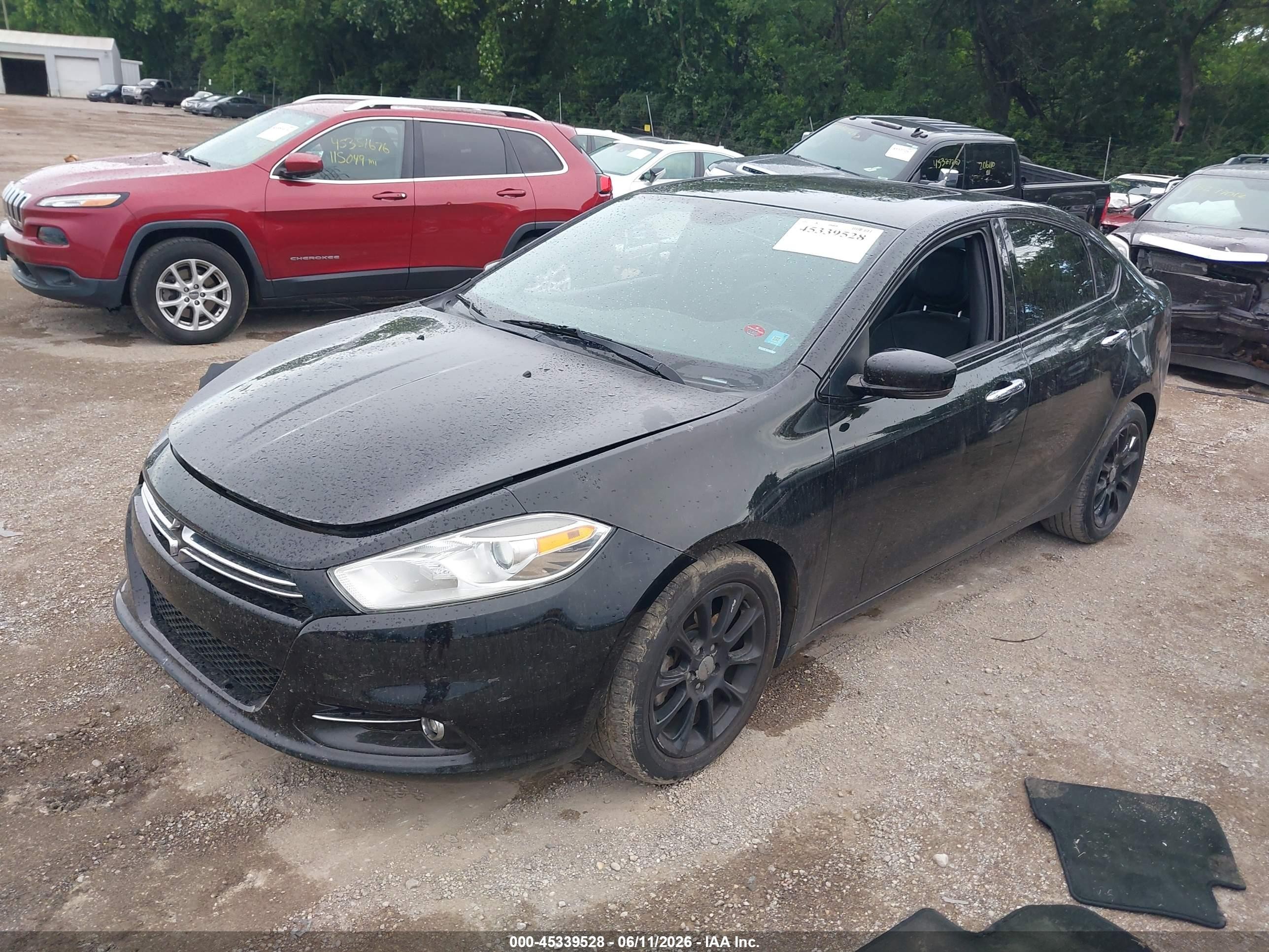 2015 Dodge Dart Limited Black vin: 1C3CDFCB5FD301760
