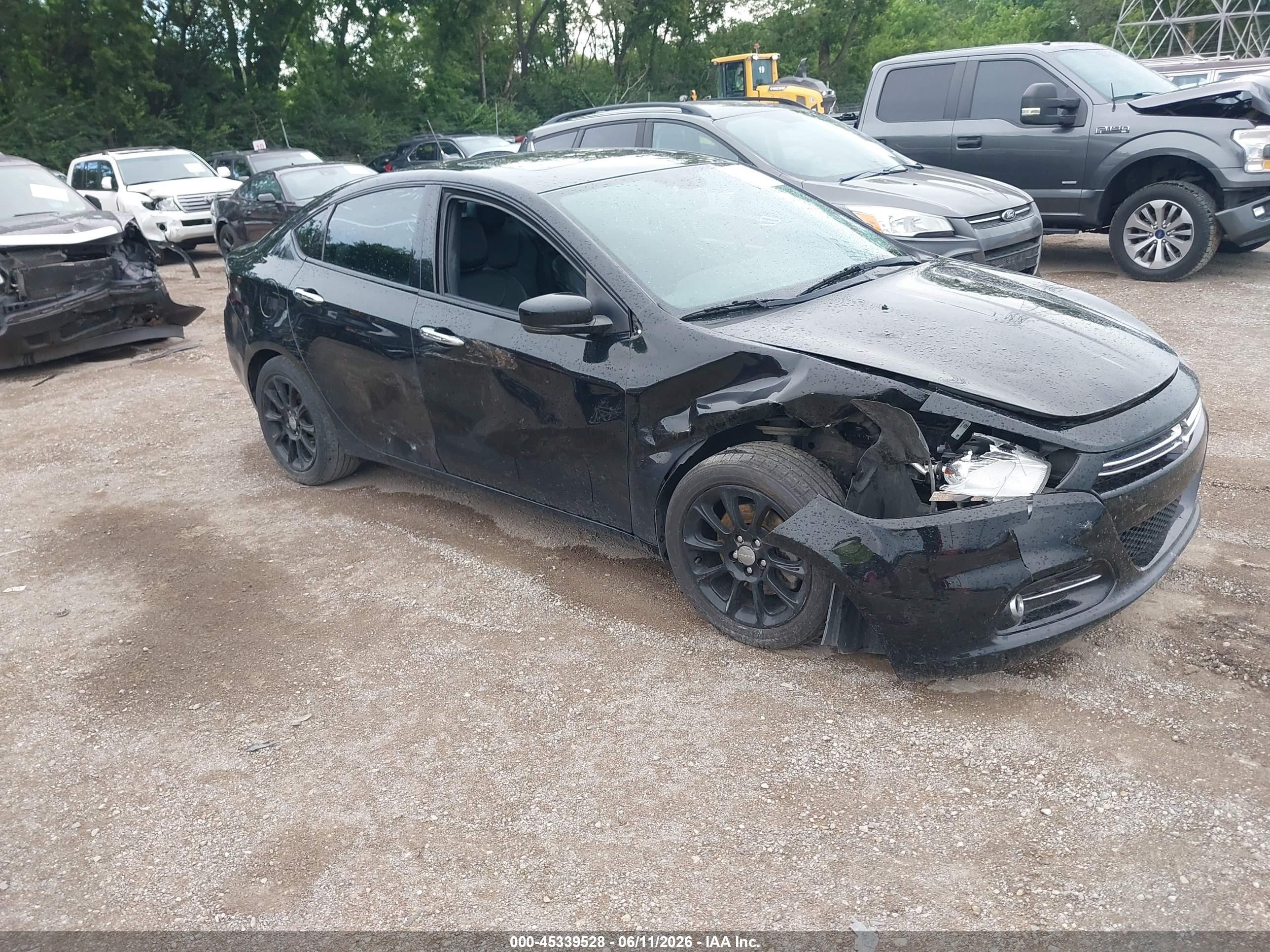 2015 Dodge Dart Limited Черный vin: 1C3CDFCB5FD301760