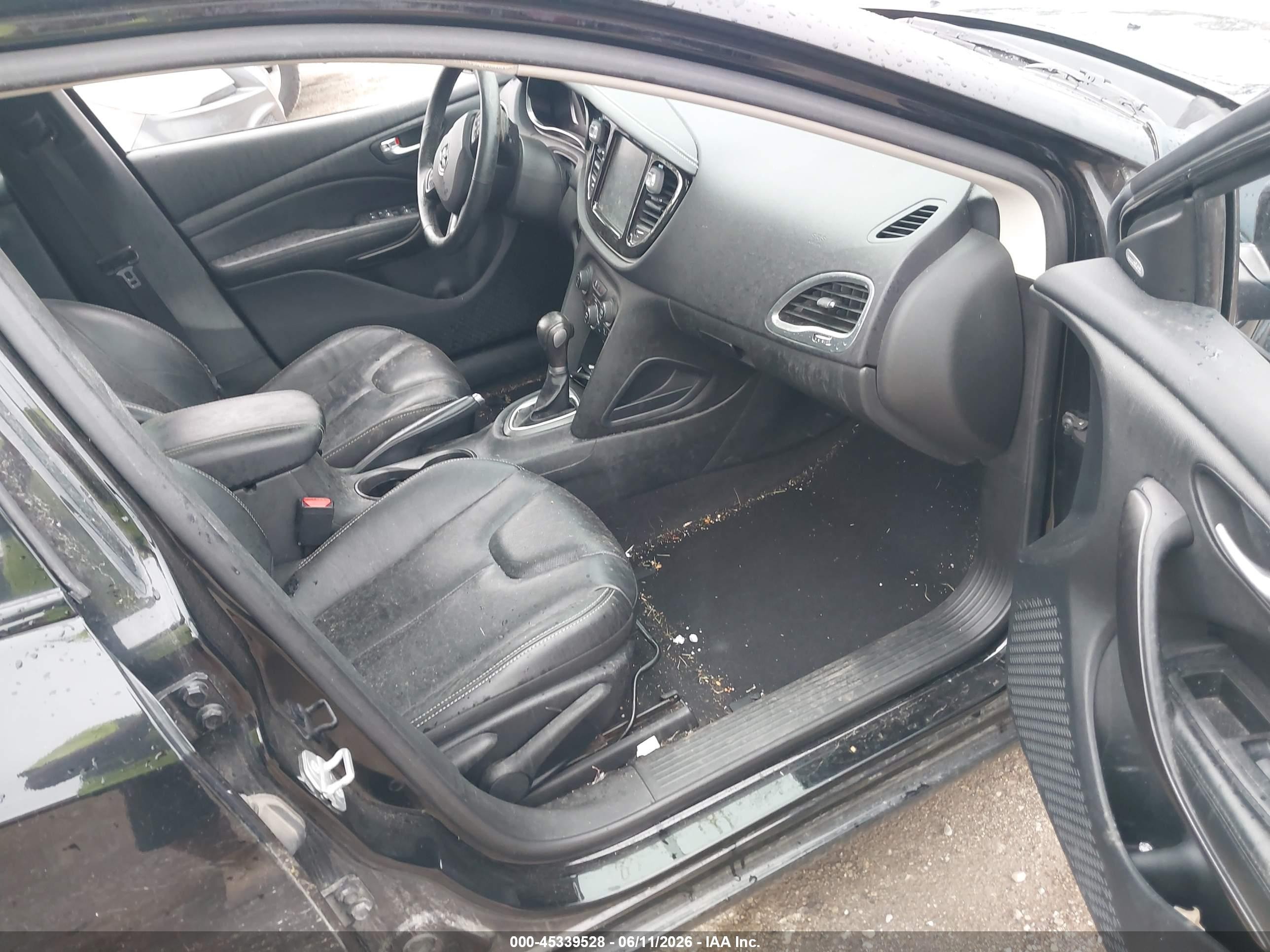 2015 Dodge Dart Limited Black vin: 1C3CDFCB5FD301760