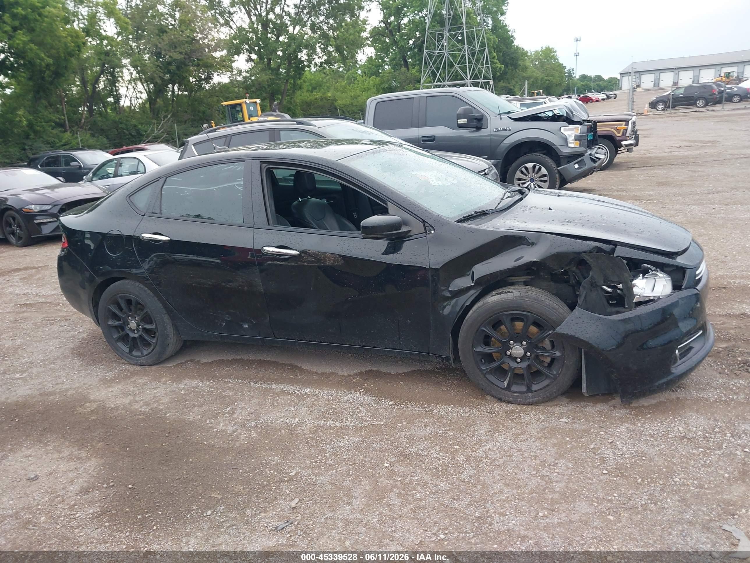 2015 Dodge Dart Limited Black vin: 1C3CDFCB5FD301760