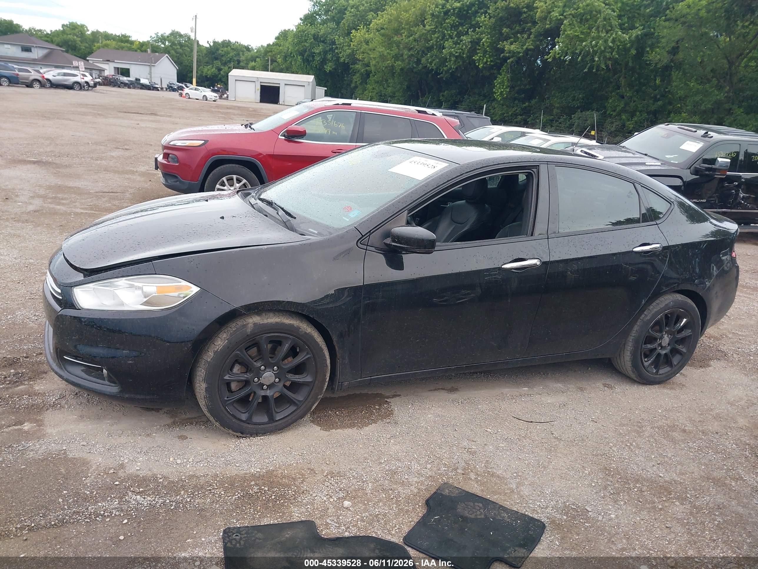 2015 Dodge Dart Limited Black vin: 1C3CDFCB5FD301760