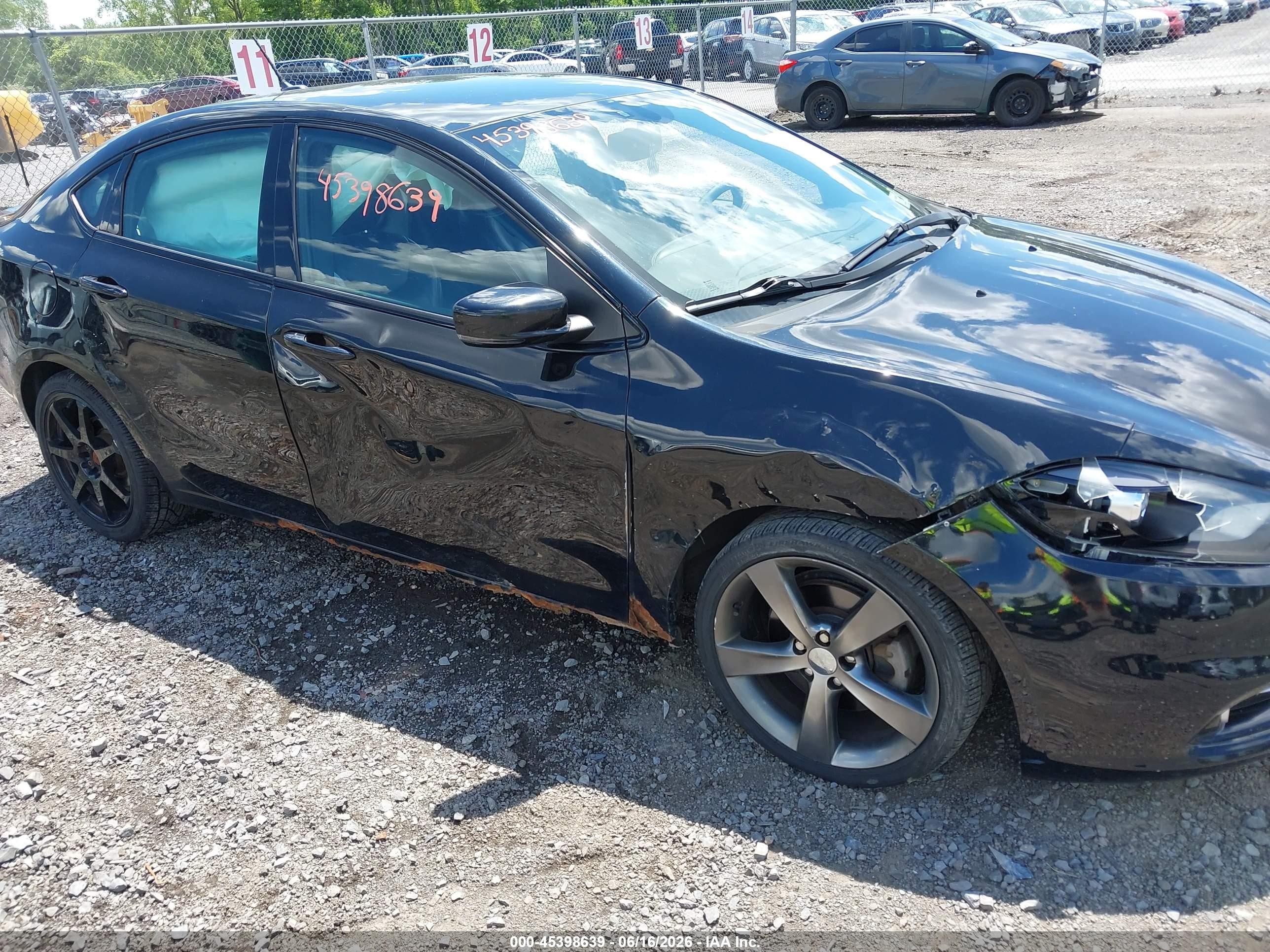 2013 Dodge Dart Gt Black vin: 1C3CDFCB7DD325359