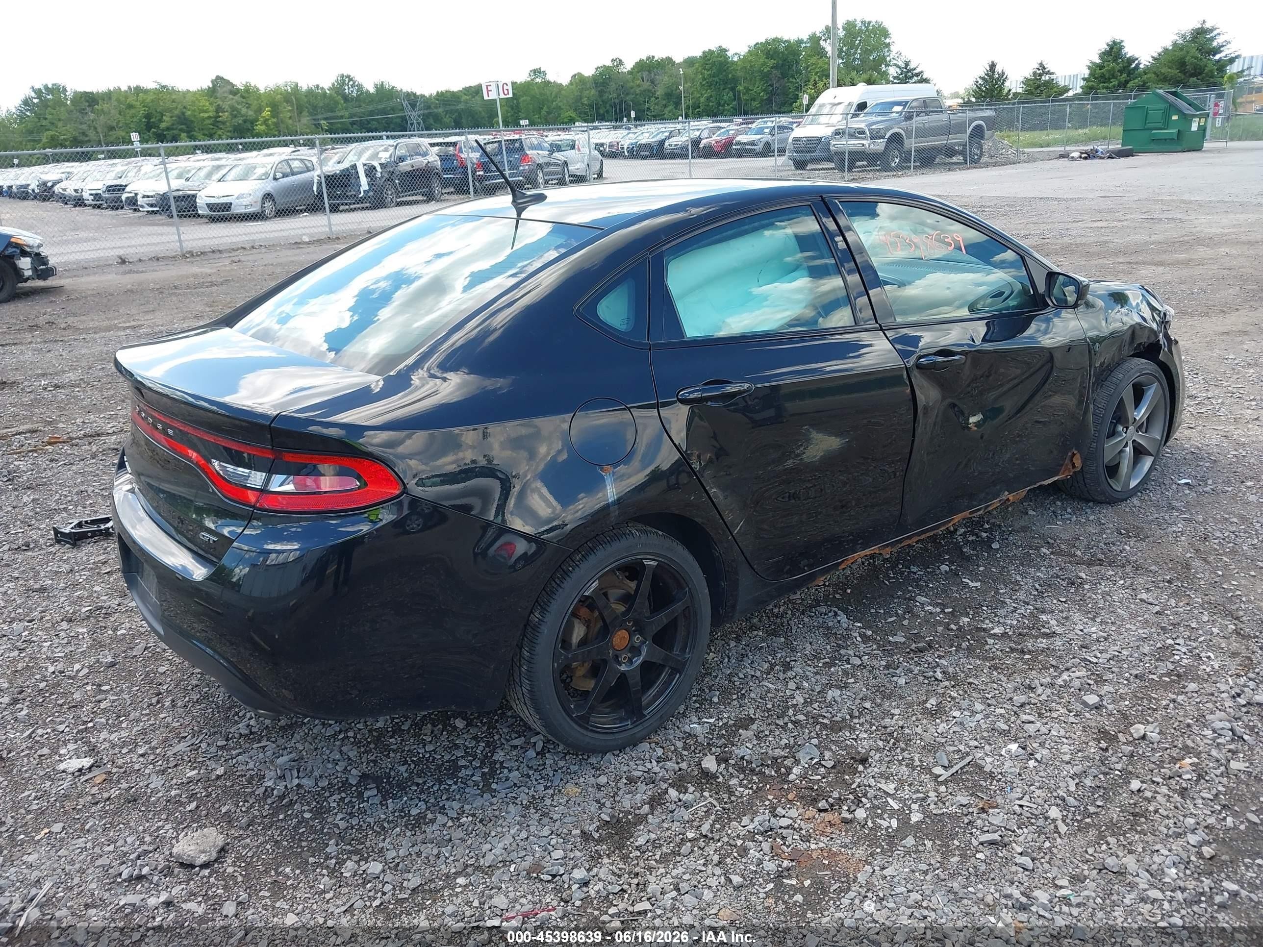 2013 Dodge Dart Gt Black vin: 1C3CDFCB7DD325359