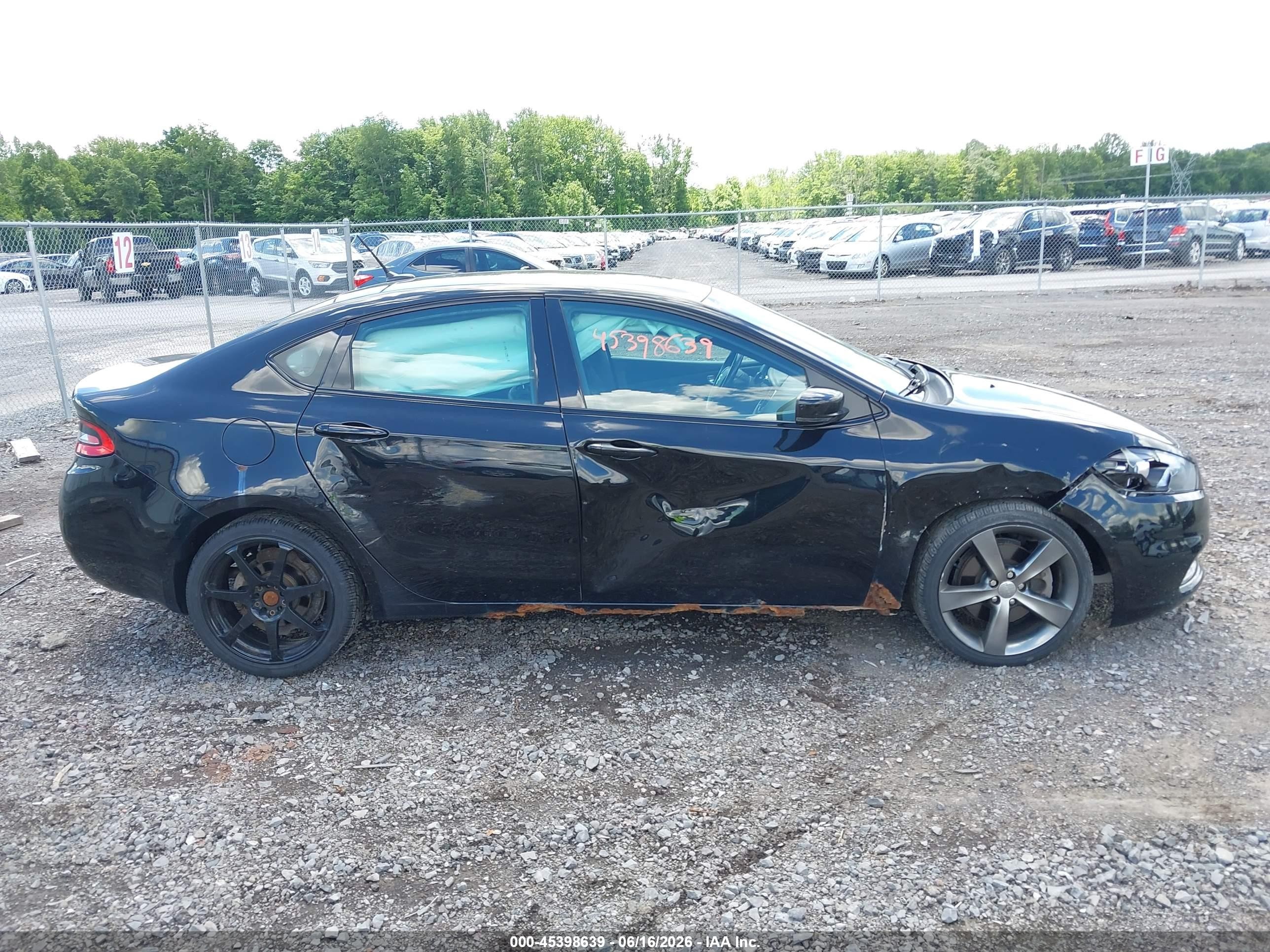 2013 Dodge Dart Gt Black vin: 1C3CDFCB7DD325359