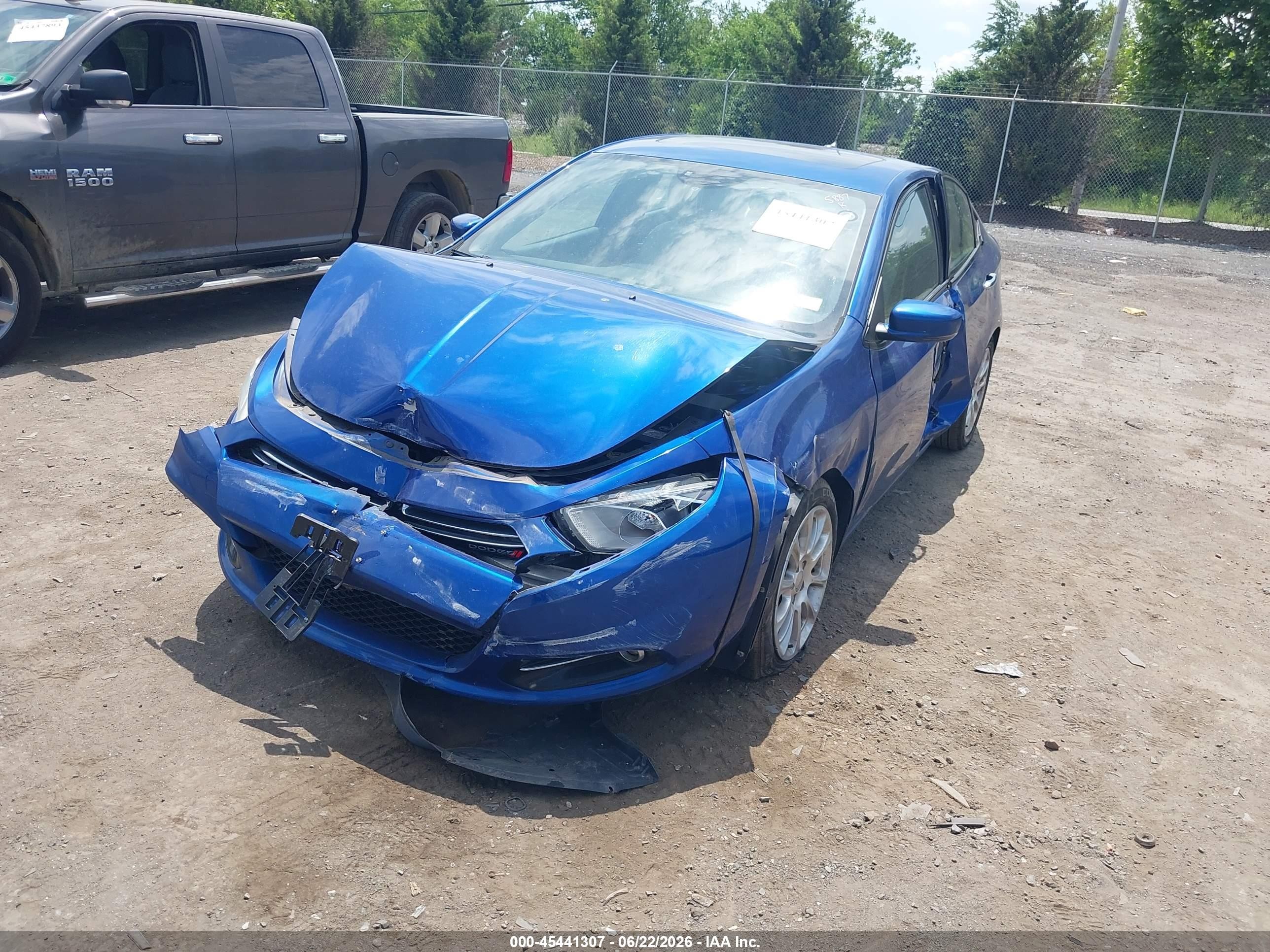 2014 Dodge Dart Limited Blue vin: 1C3CDFCB7ED773473