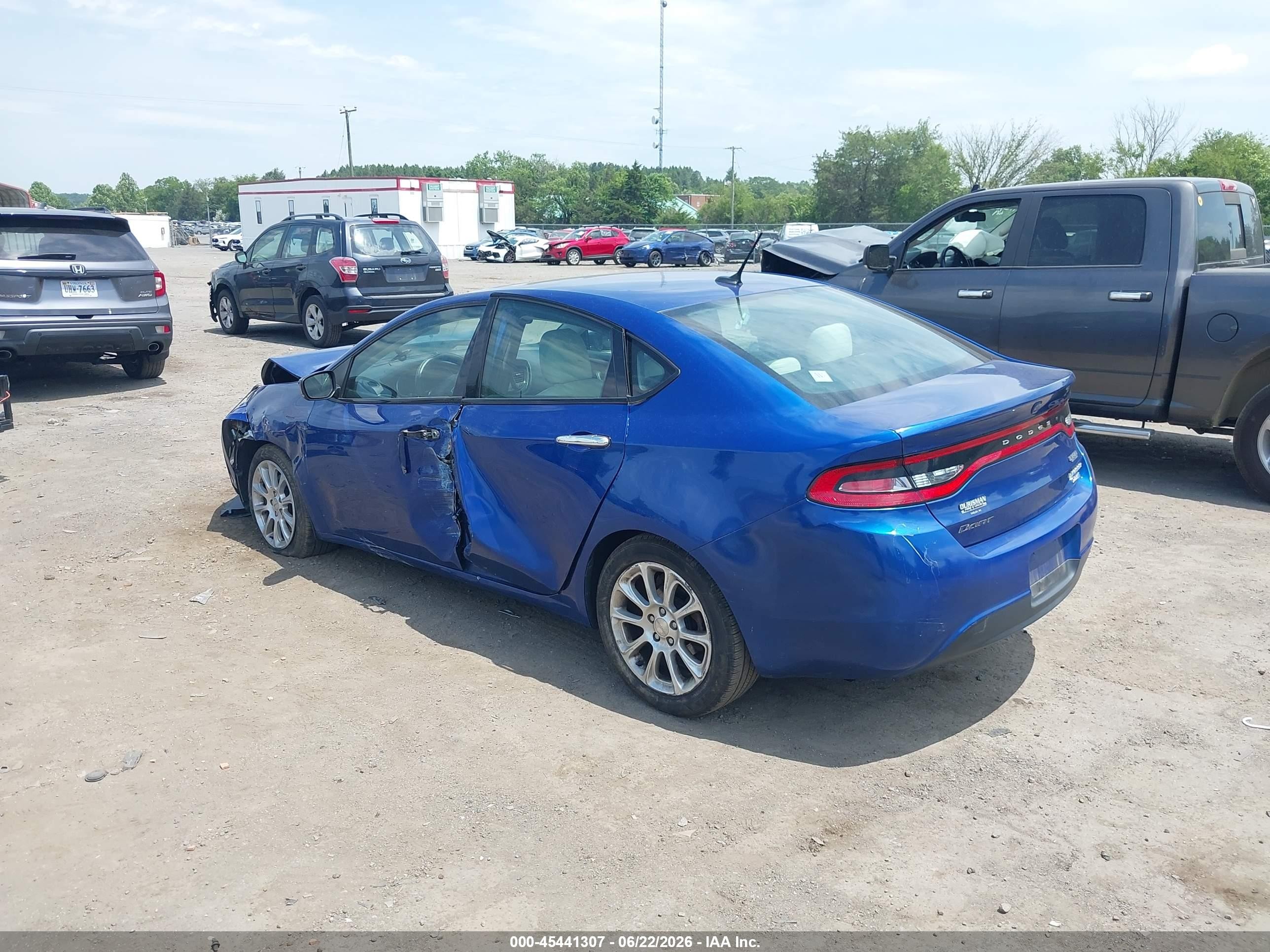 2014 Dodge Dart Limited Blue vin: 1C3CDFCB7ED773473