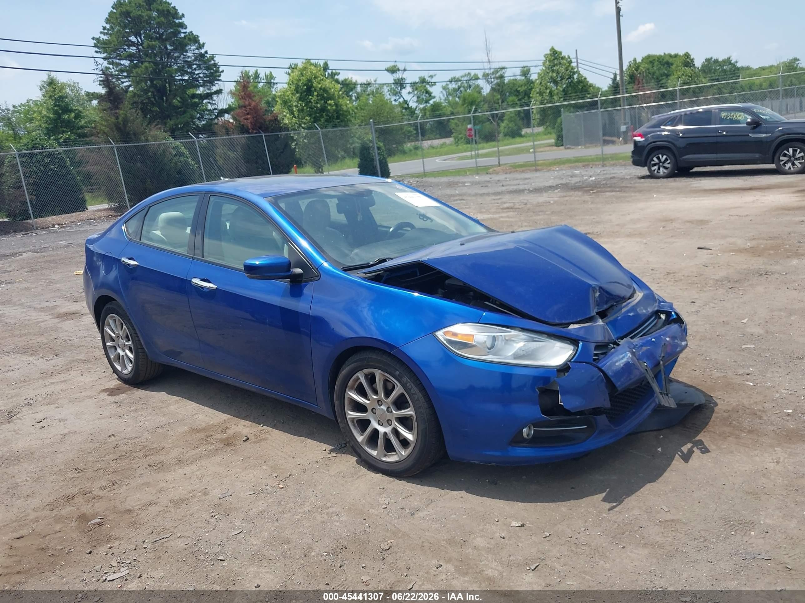 2014 Dodge Dart Limited Blue vin: 1C3CDFCB7ED773473