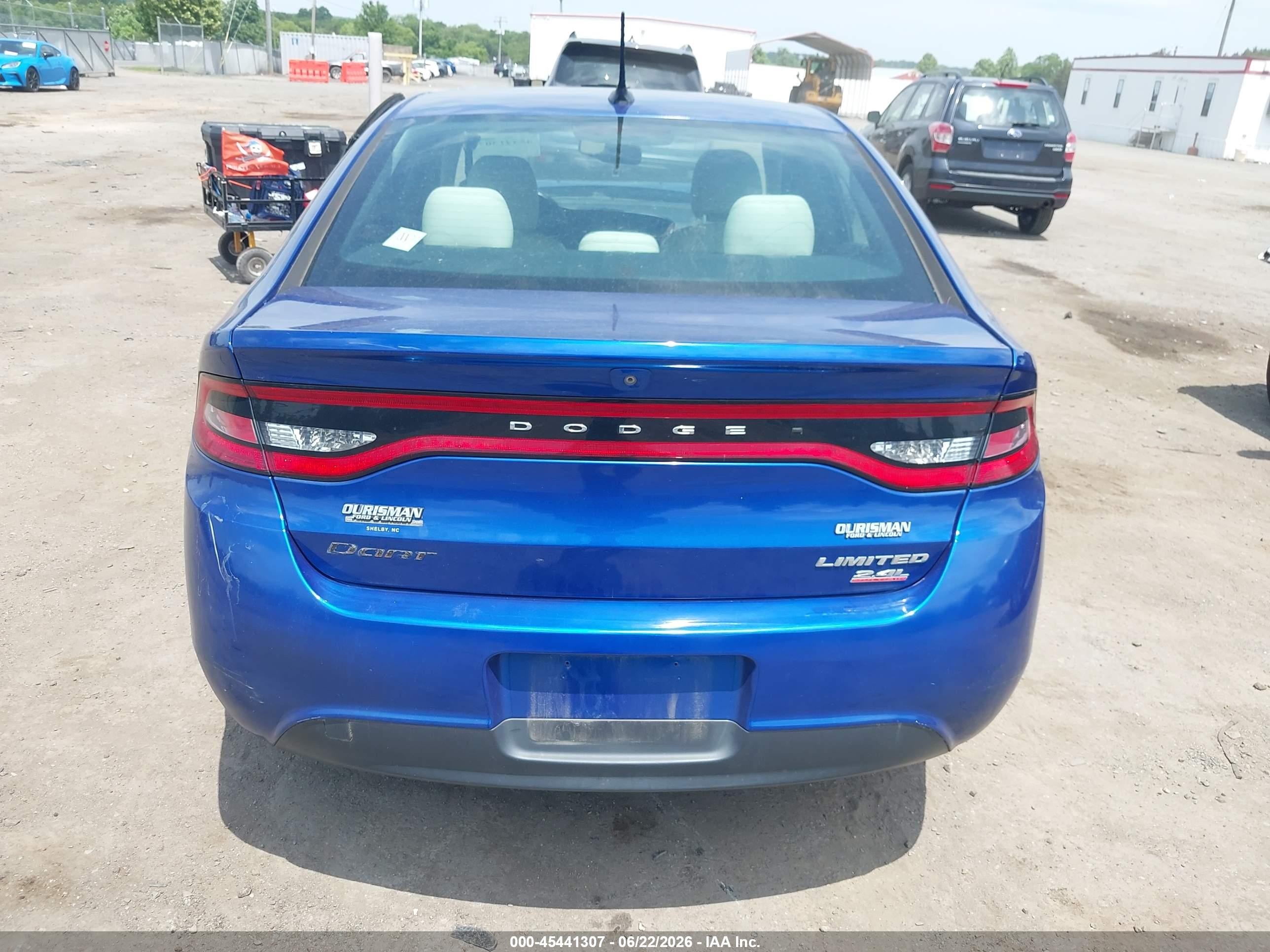 2014 Dodge Dart Limited Blue vin: 1C3CDFCB7ED773473