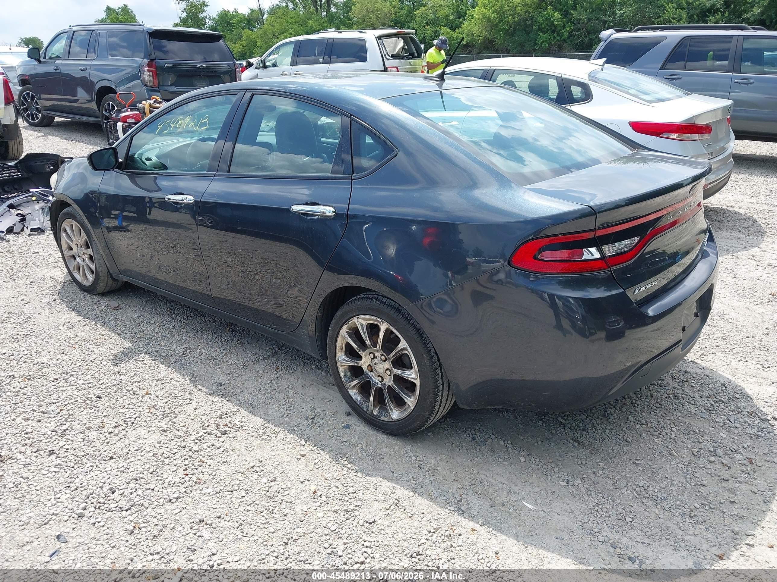 2014 Dodge Dart Limited Черный vin: 1C3CDFCB8ED675245
