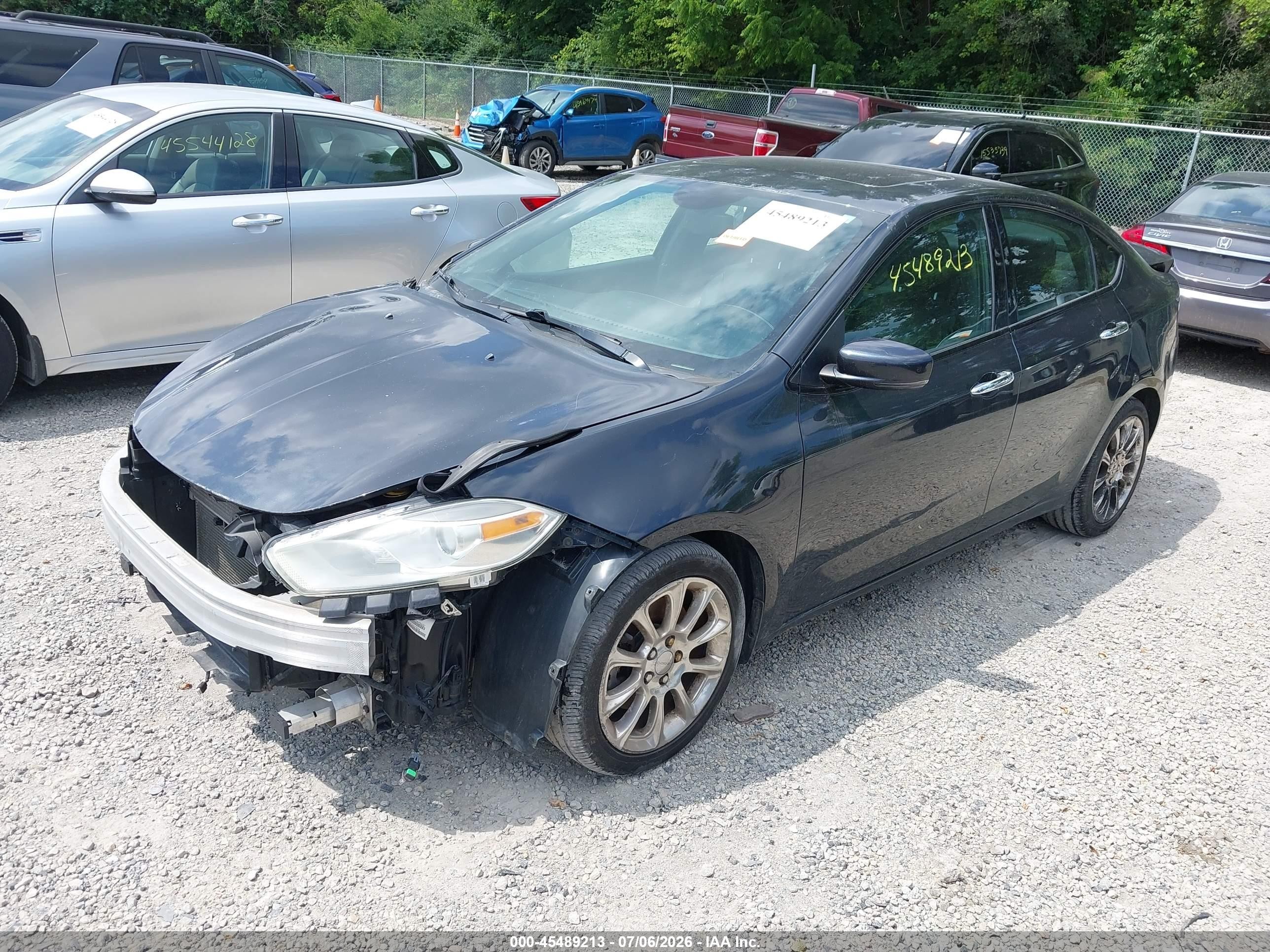 2014 Dodge Dart Limited Черный vin: 1C3CDFCB8ED675245