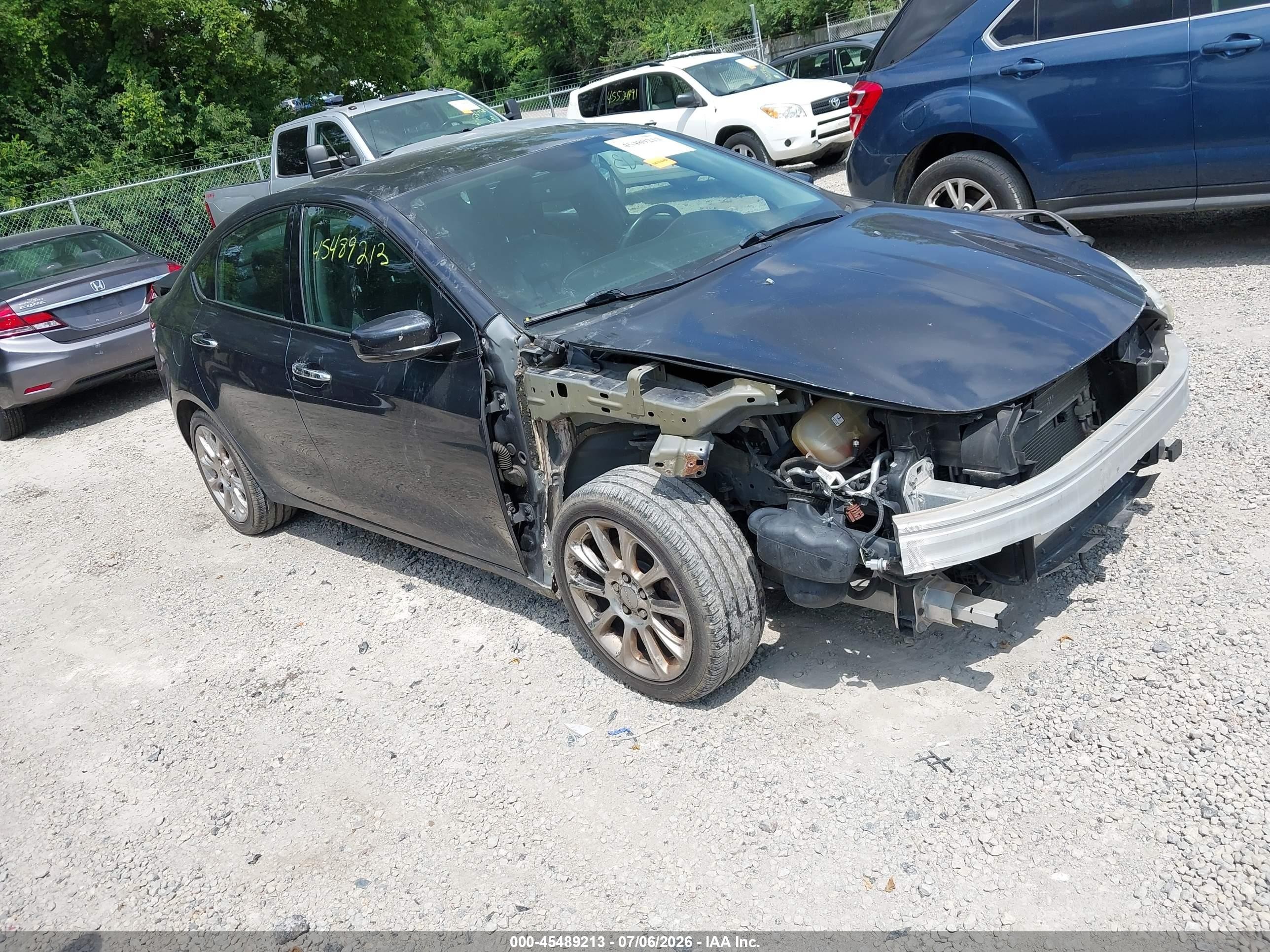 2014 Dodge Dart Limited Черный vin: 1C3CDFCB8ED675245