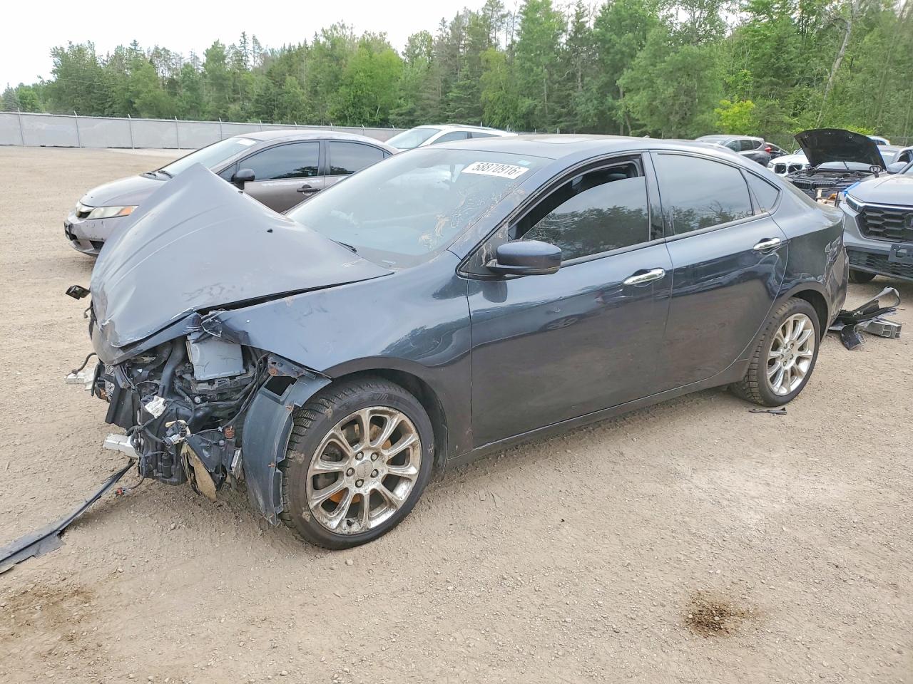2014 Dodge Dart Limited Gray vin: 1C3CDFCB8ED697505