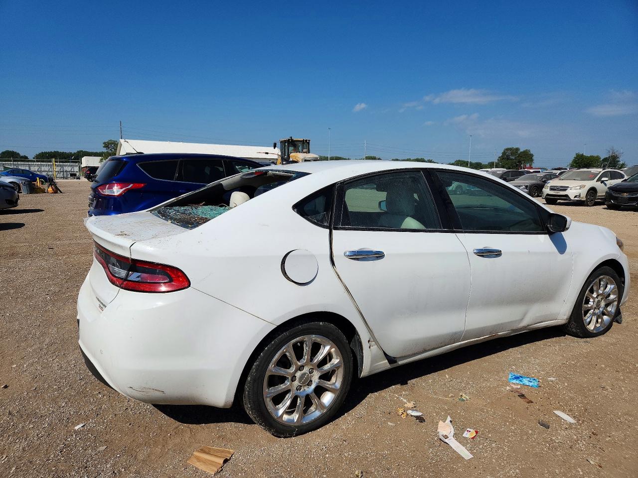 2014 Dodge Dart Limited White vin: 1C3CDFCB8ED860976