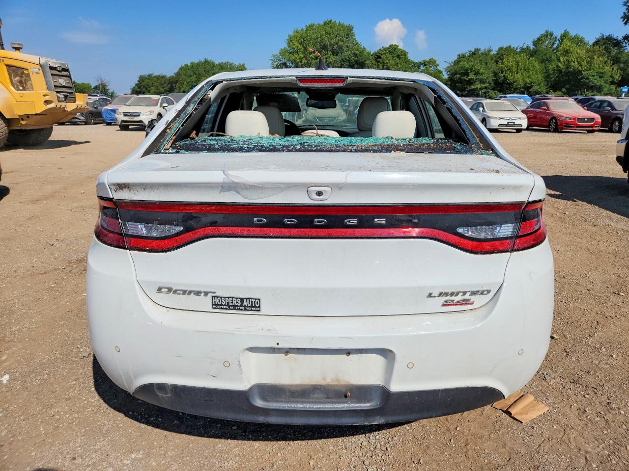 2014 Dodge Dart Limited White vin: 1C3CDFCB8ED860976