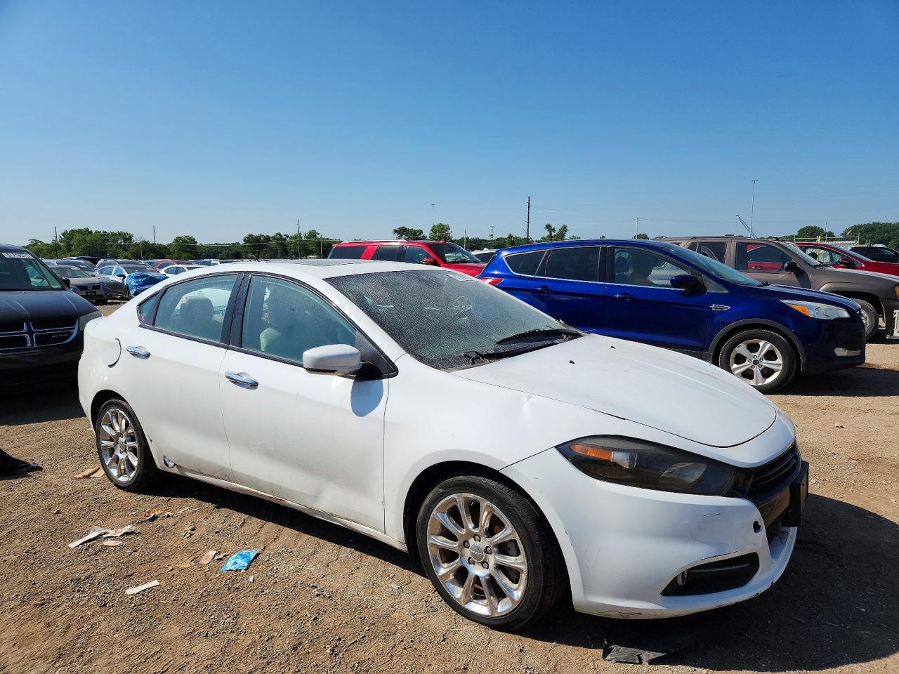 2014 Dodge Dart Limited White vin: 1C3CDFCB8ED860976