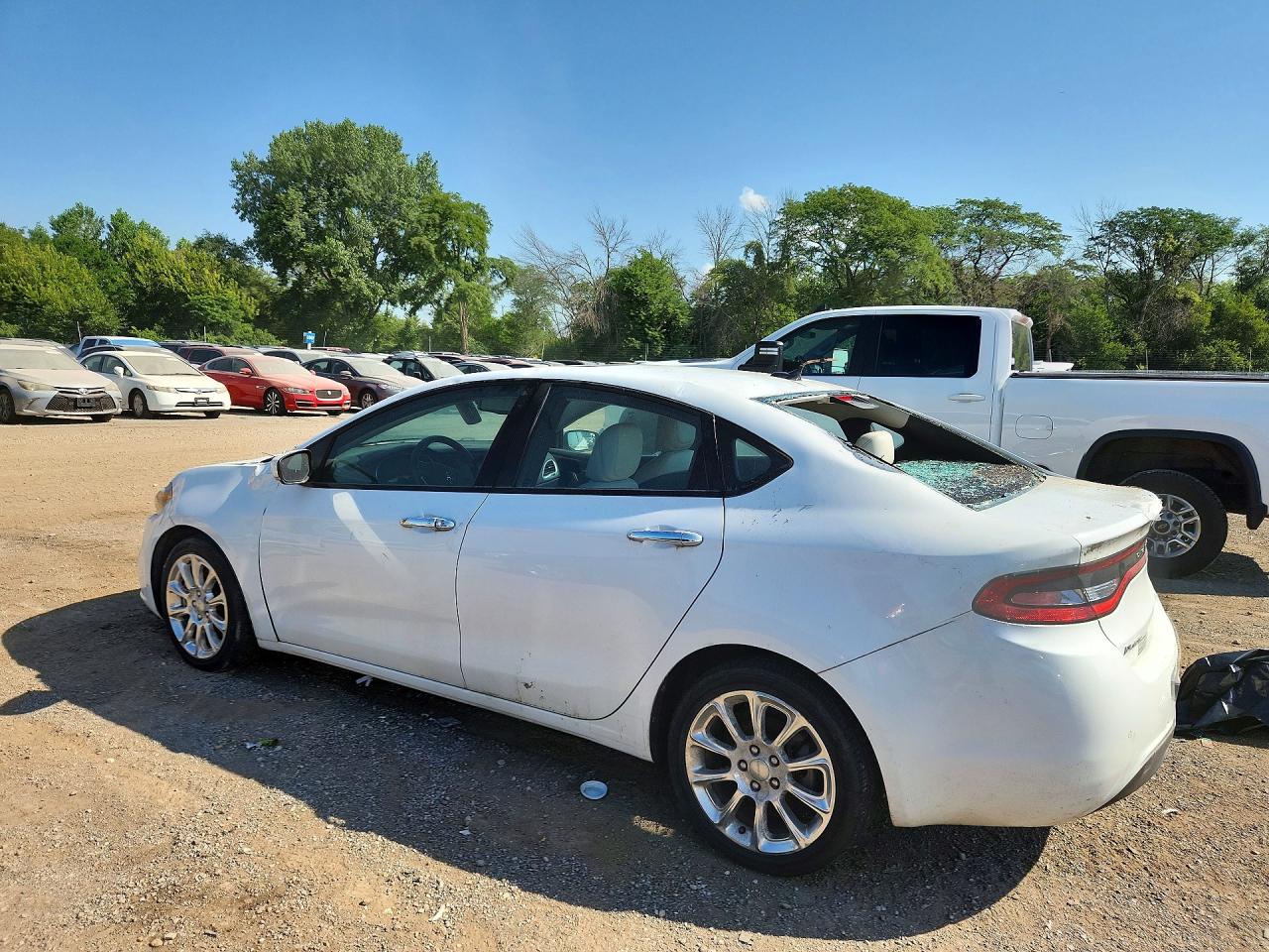 2014 Dodge Dart Limited White vin: 1C3CDFCB8ED860976