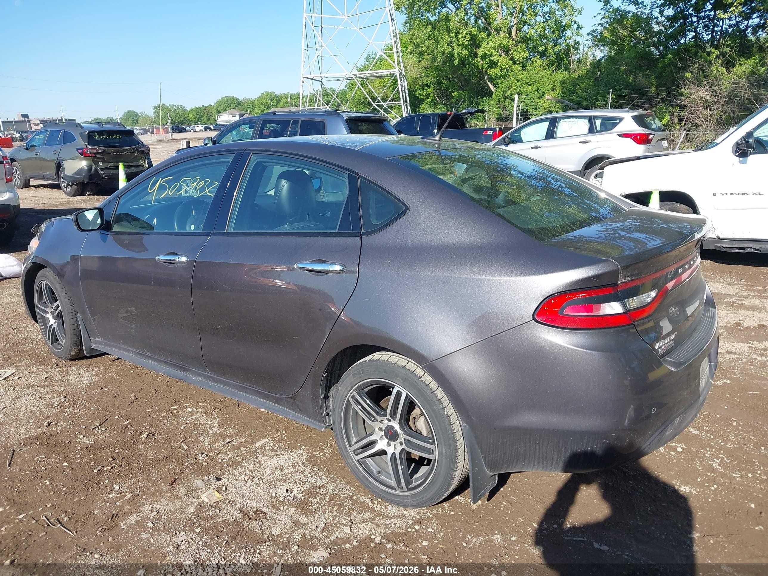 2014 Dodge Dart Limited Gray vin: 1C3CDFCB8ED903826