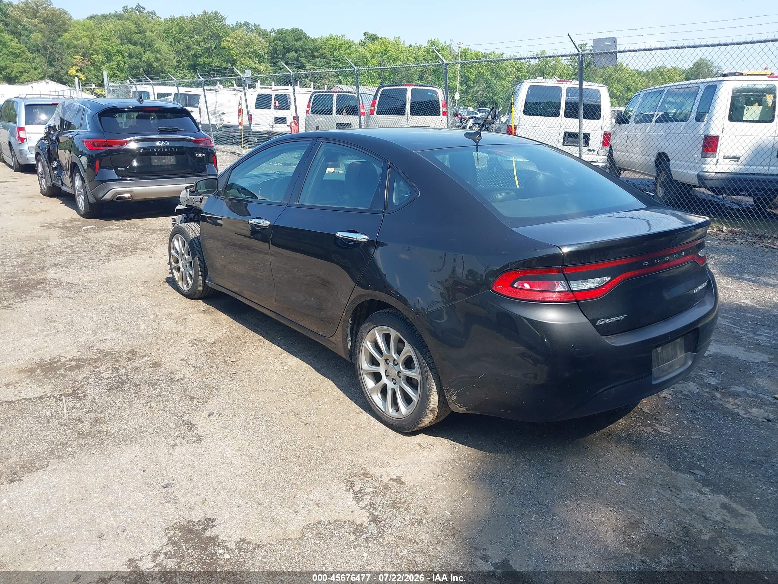 2015 Dodge Dart Limited Black vin: 1C3CDFCB8FD277390