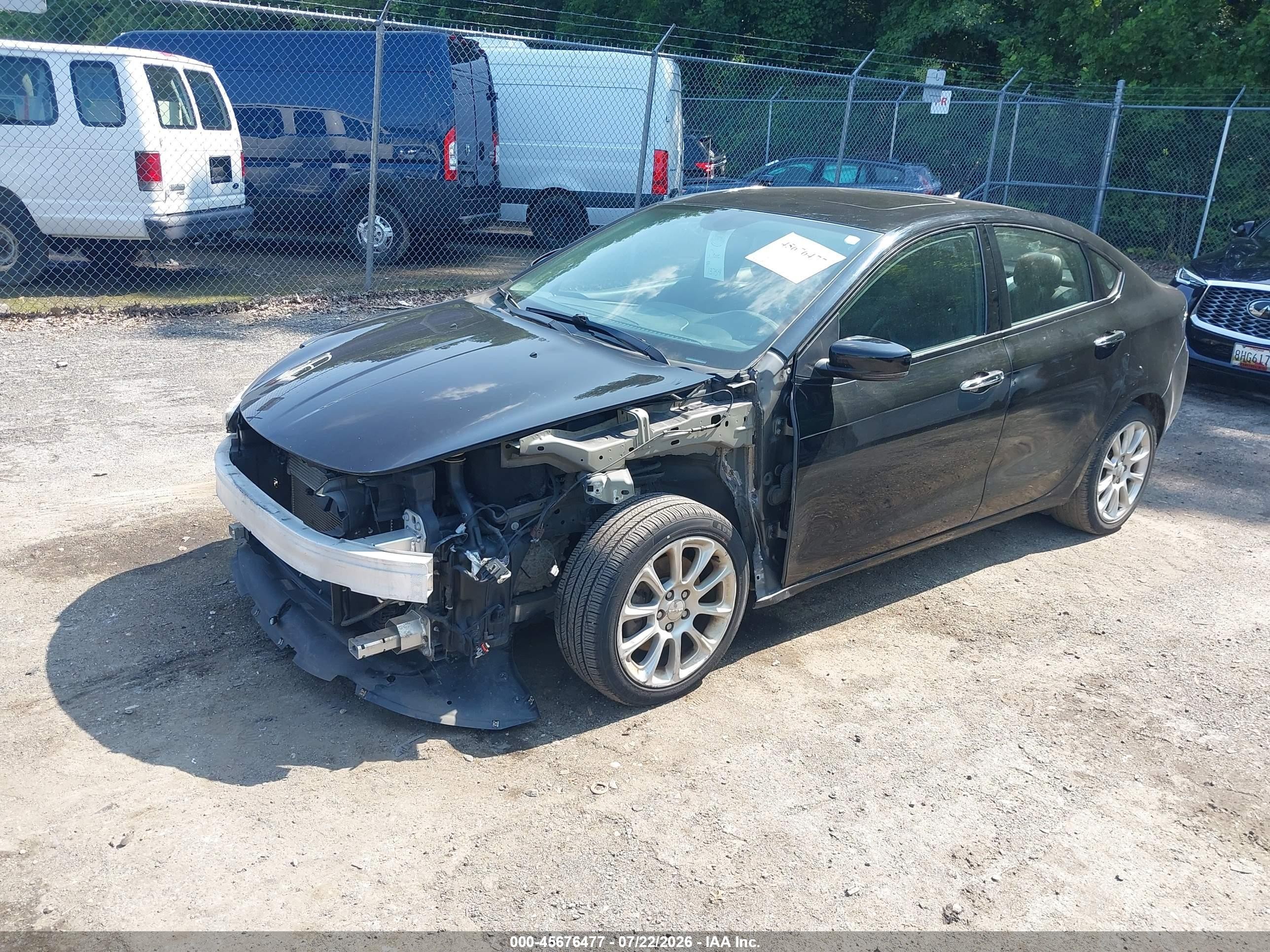 2015 Dodge Dart Limited Black vin: 1C3CDFCB8FD277390