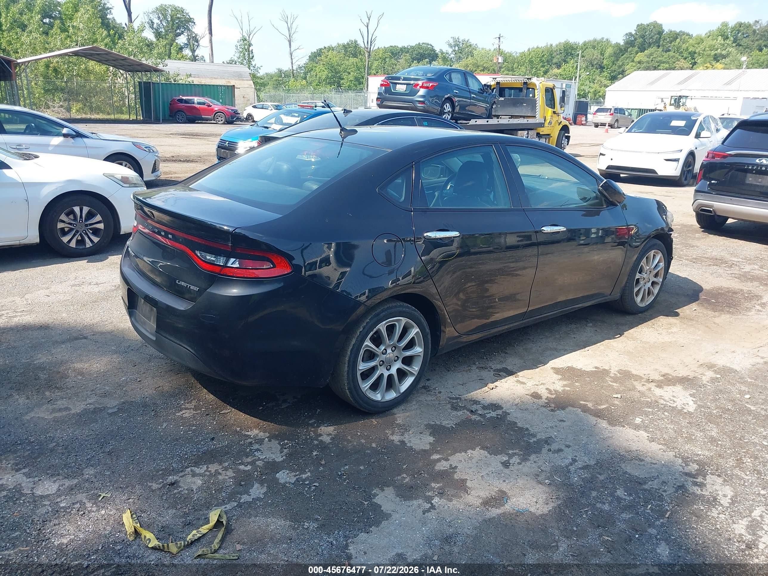 2015 Dodge Dart Limited Black vin: 1C3CDFCB8FD277390