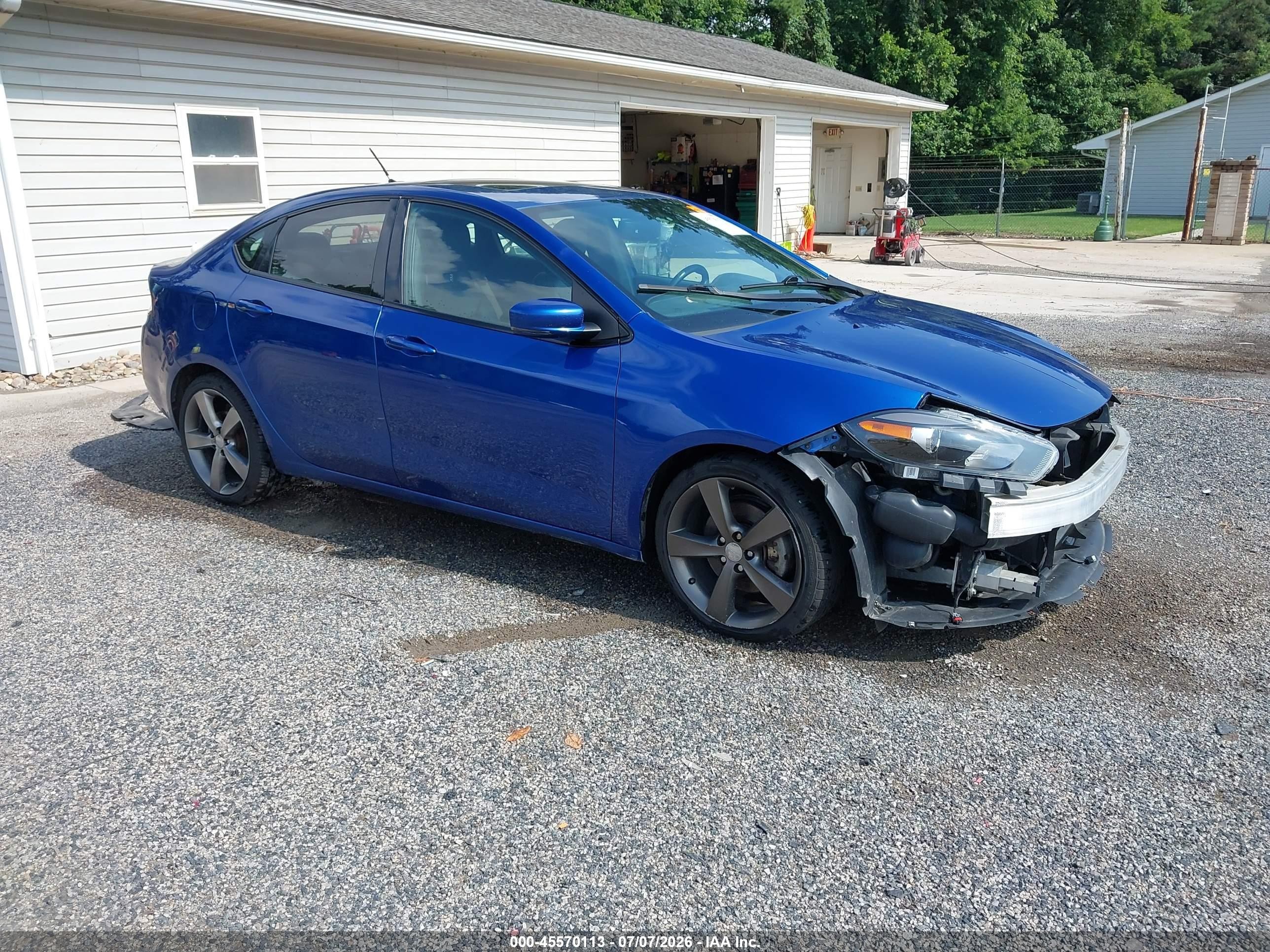 2013 Dodge Dart Gt Синий vin: 1C3CDFCB9DD315688