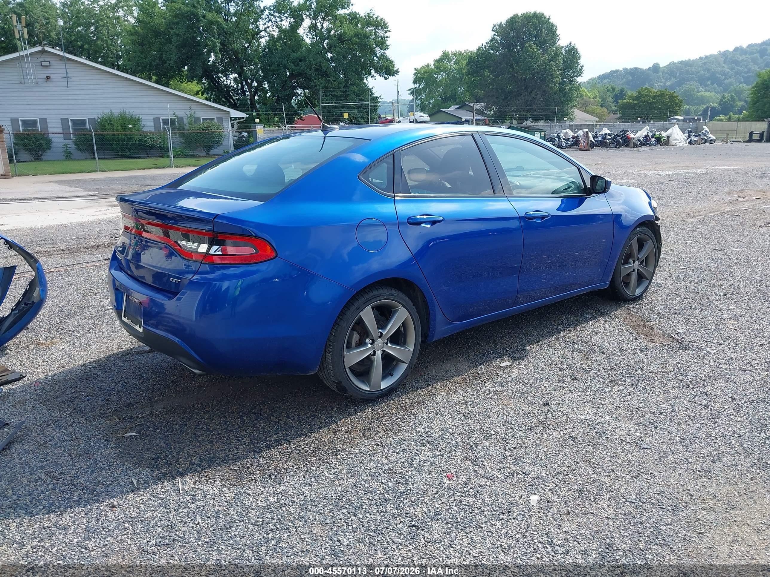 2013 Dodge Dart Gt Синий vin: 1C3CDFCB9DD315688