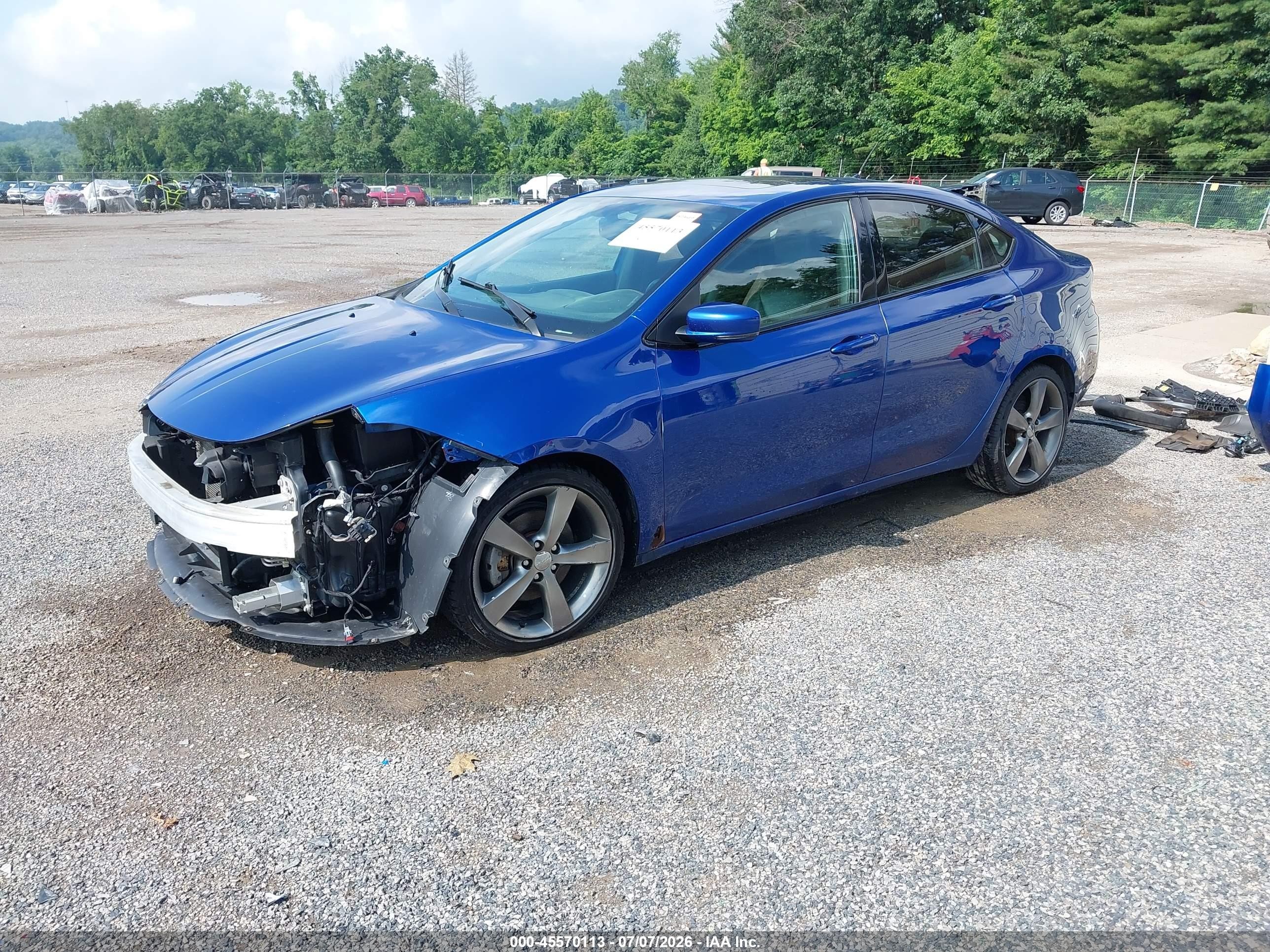 2013 Dodge Dart Gt Синий vin: 1C3CDFCB9DD315688