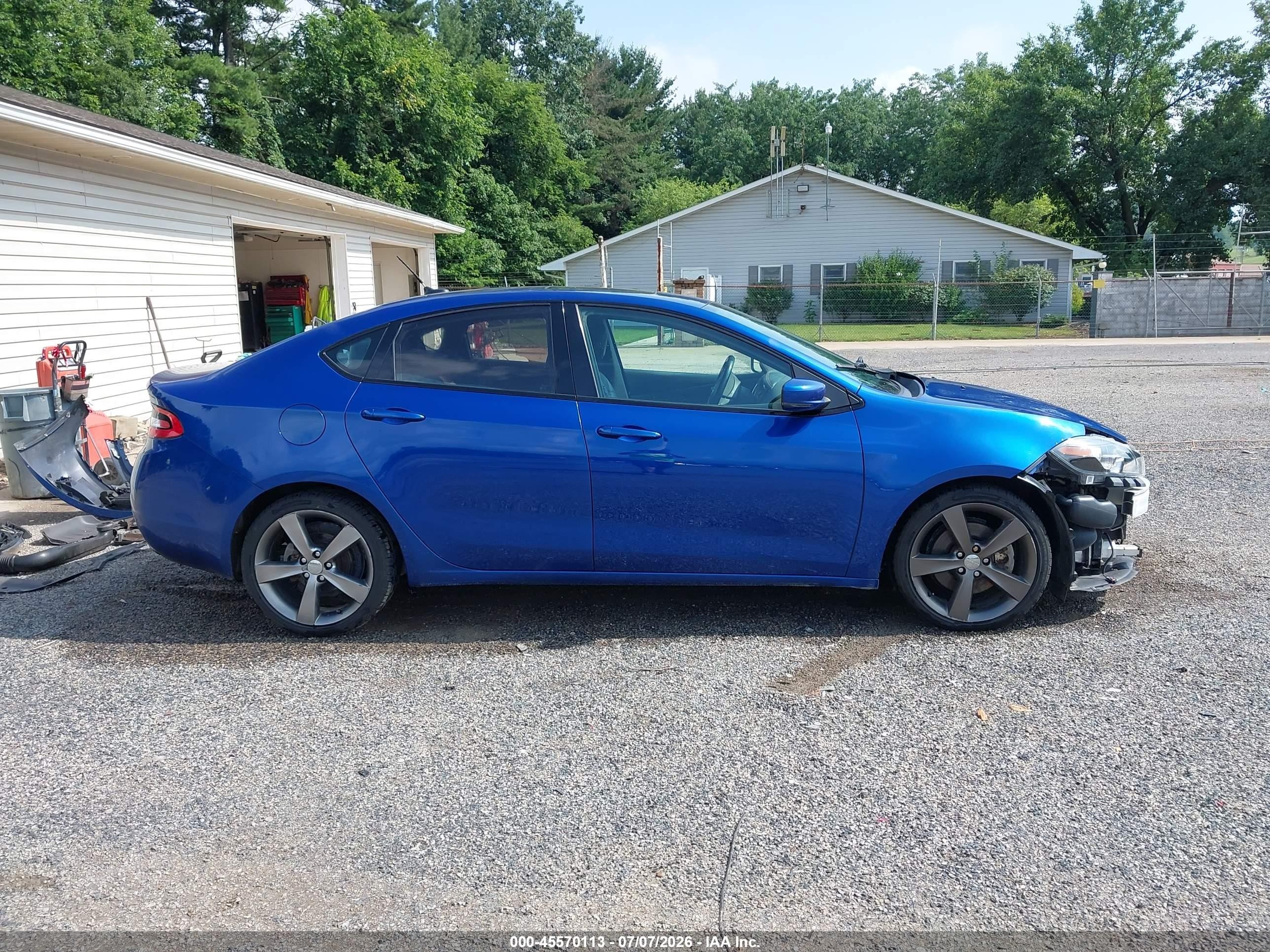 2013 Dodge Dart Gt Синий vin: 1C3CDFCB9DD315688