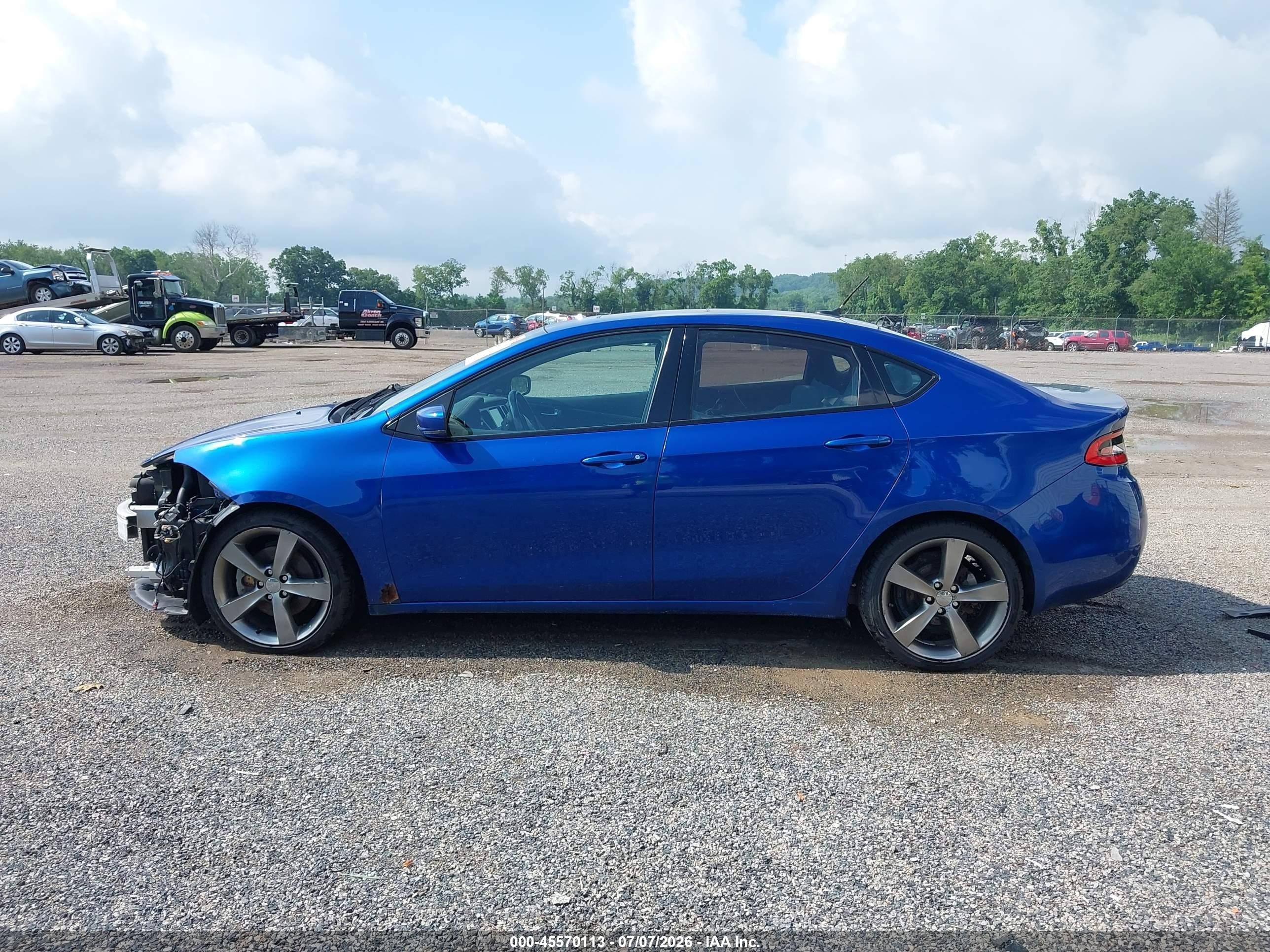 2013 Dodge Dart Gt Синий vin: 1C3CDFCB9DD315688