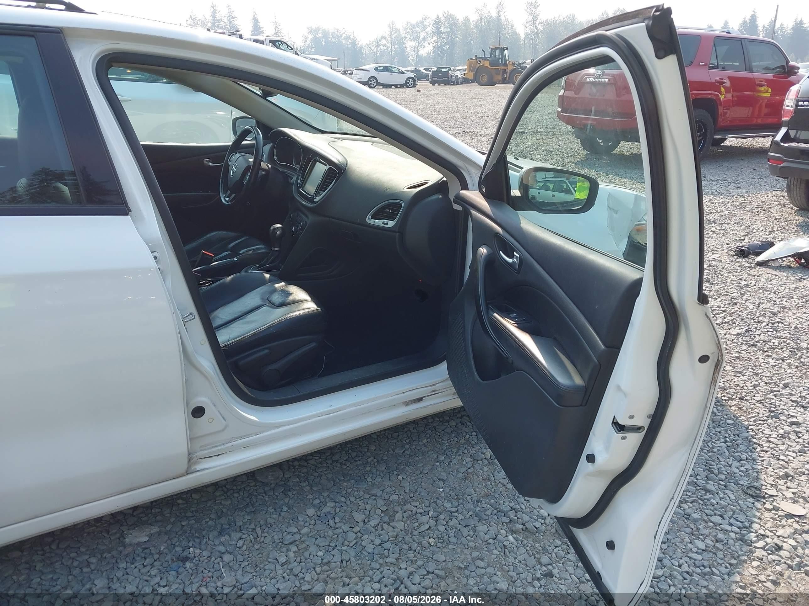 2014 Dodge Dart Limited White vin: 1C3CDFCB9ED695682