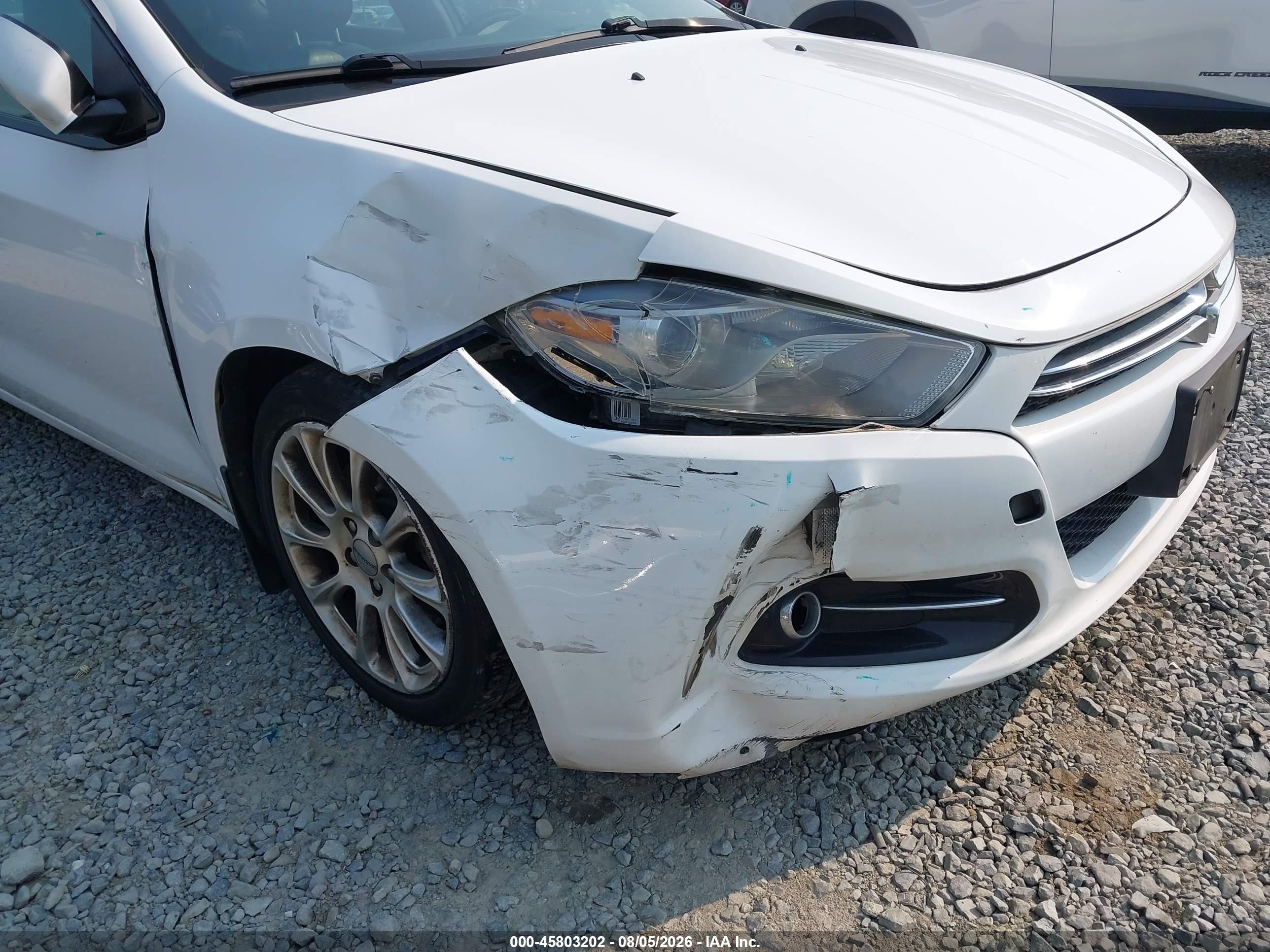 2014 Dodge Dart Limited White vin: 1C3CDFCB9ED695682