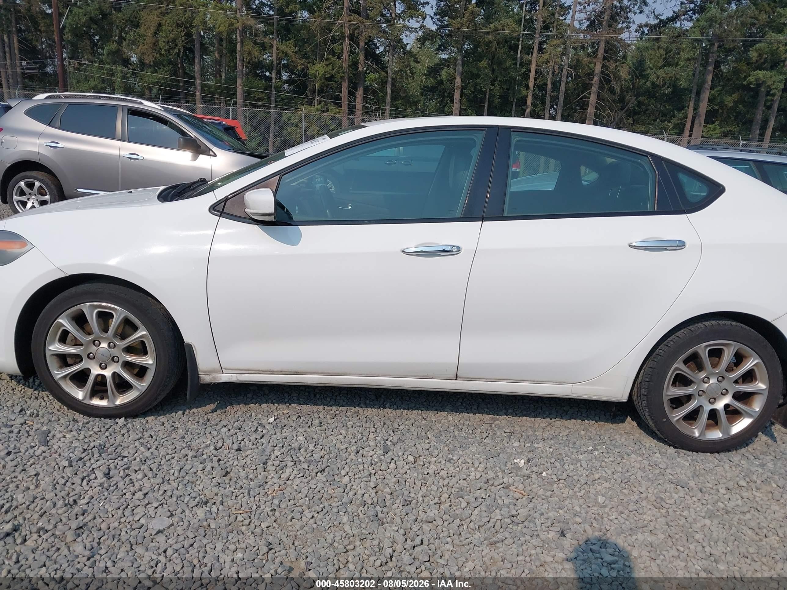 2014 Dodge Dart Limited White vin: 1C3CDFCB9ED695682