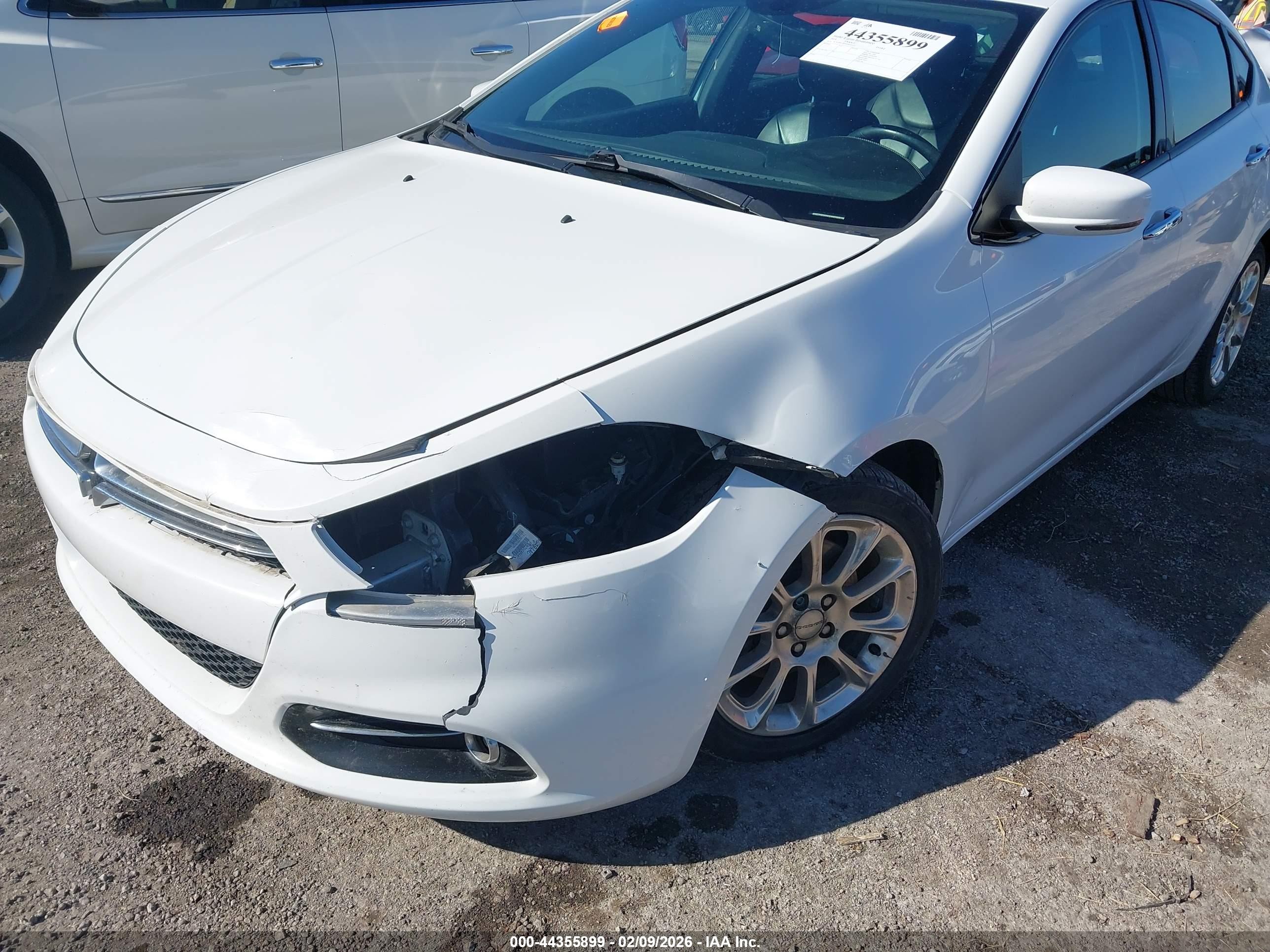 2014 Dodge Dart Limited White vin: 1C3CDFCBXED675120