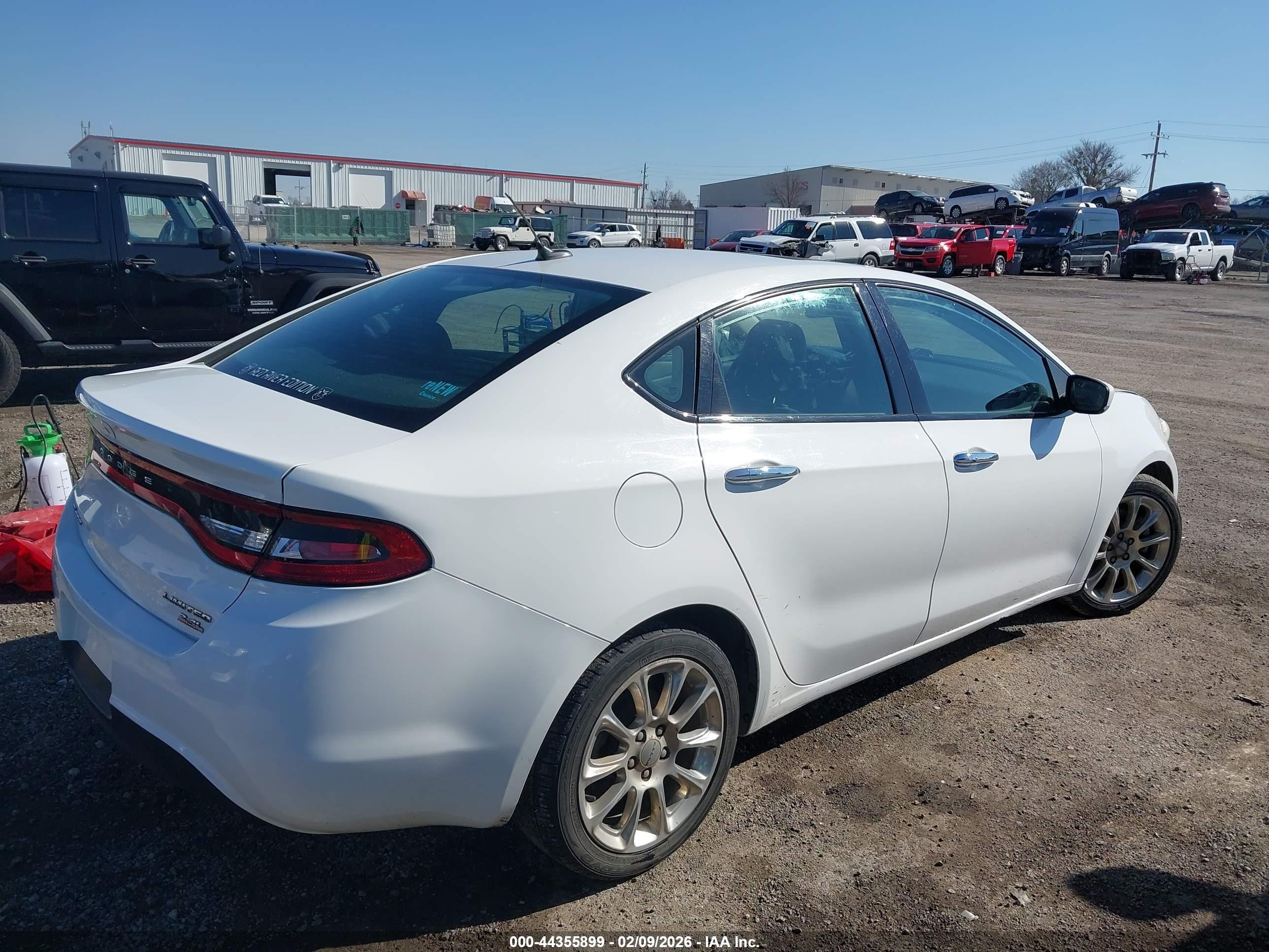 2014 Dodge Dart Limited White vin: 1C3CDFCBXED675120