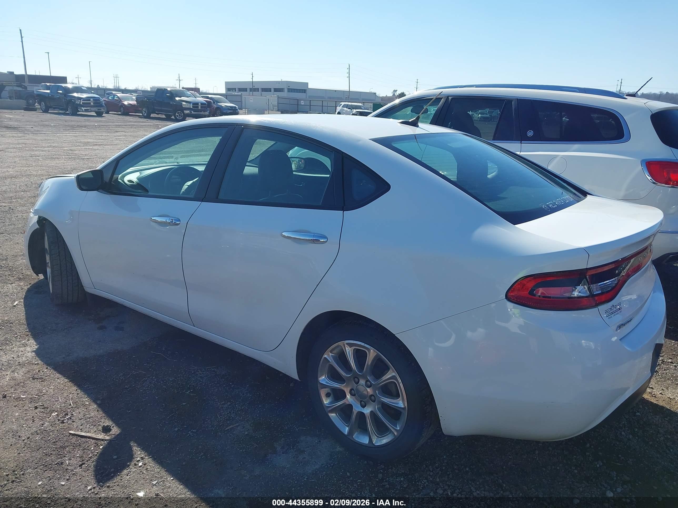 2014 Dodge Dart Limited White vin: 1C3CDFCBXED675120