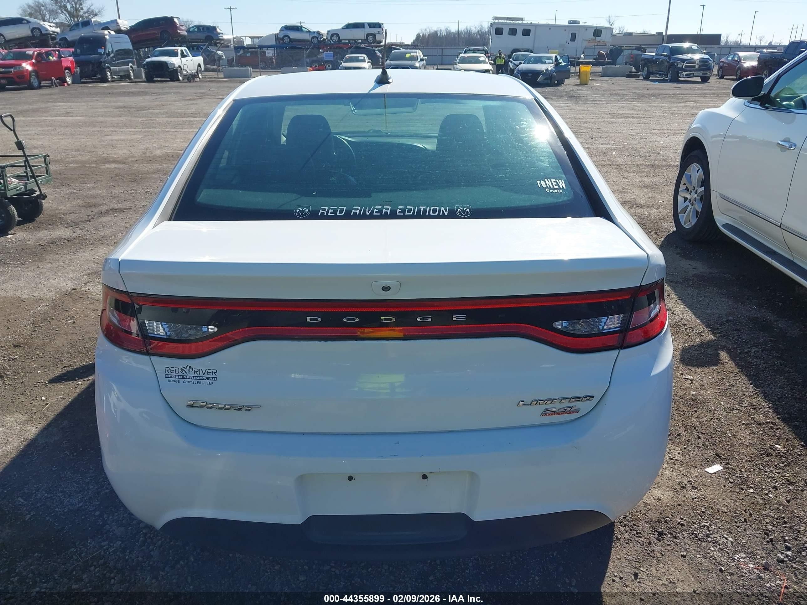 2014 Dodge Dart Limited White vin: 1C3CDFCBXED675120