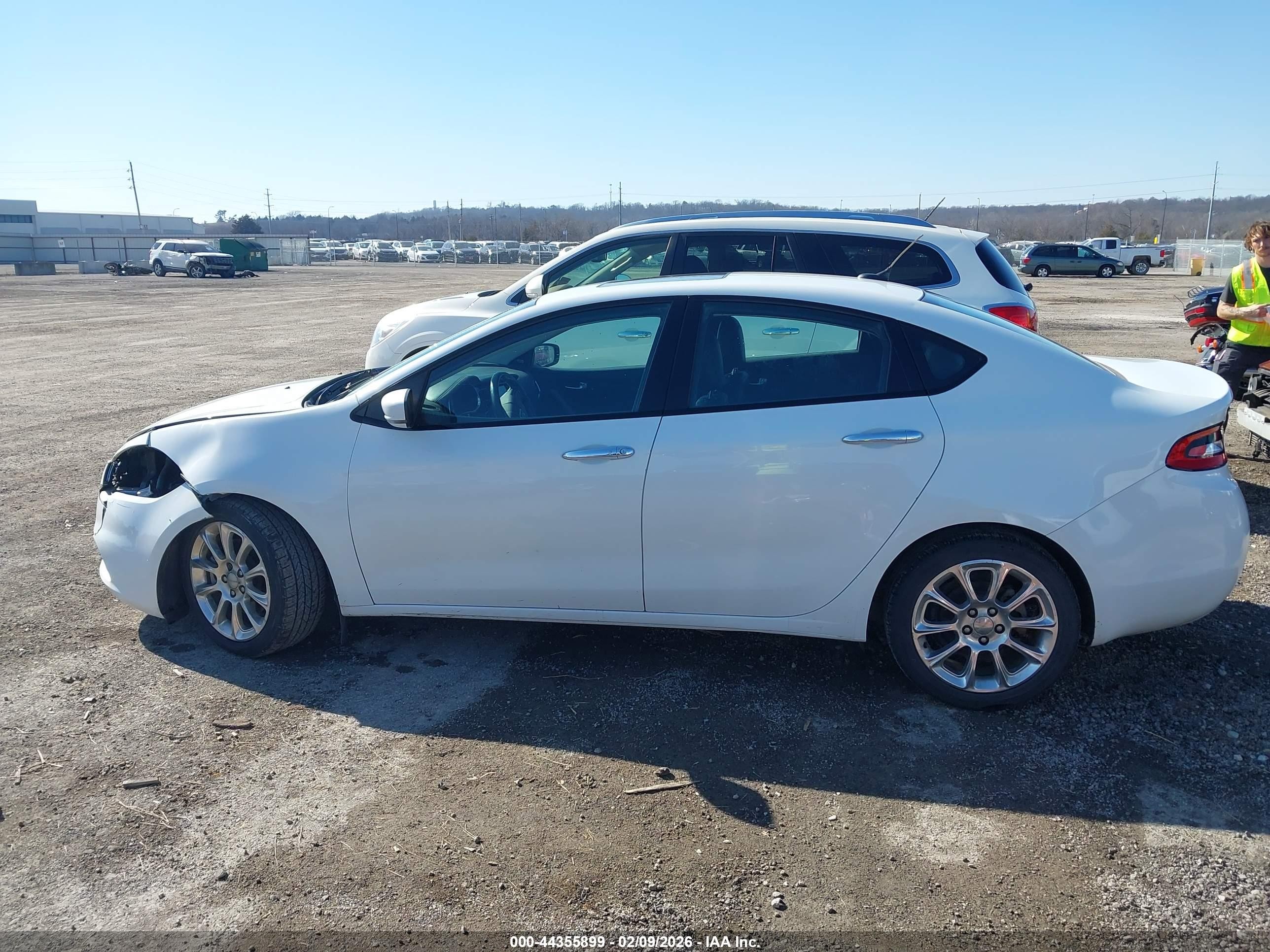 2014 Dodge Dart Limited White vin: 1C3CDFCBXED675120
