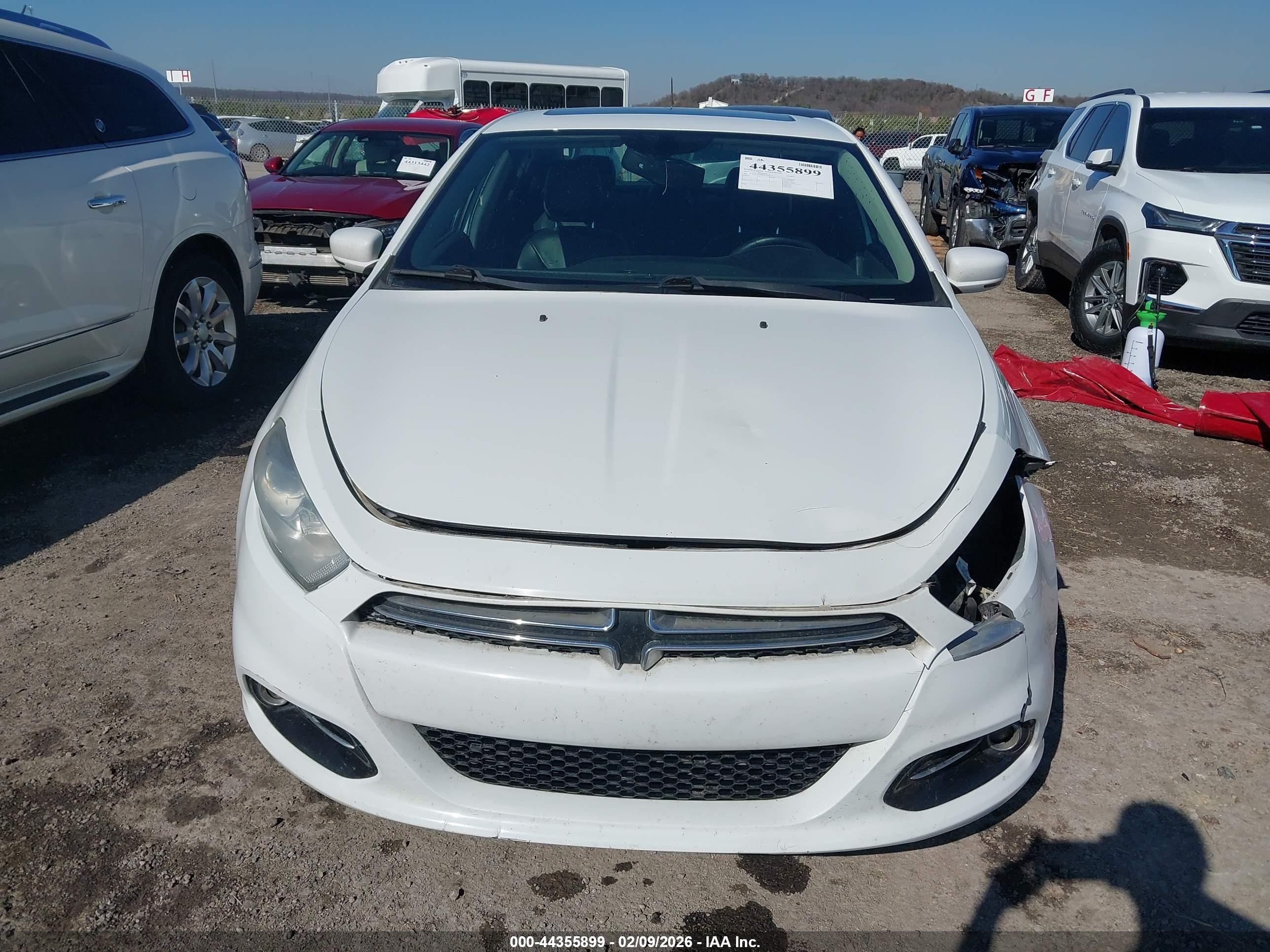 2014 Dodge Dart Limited White vin: 1C3CDFCBXED675120