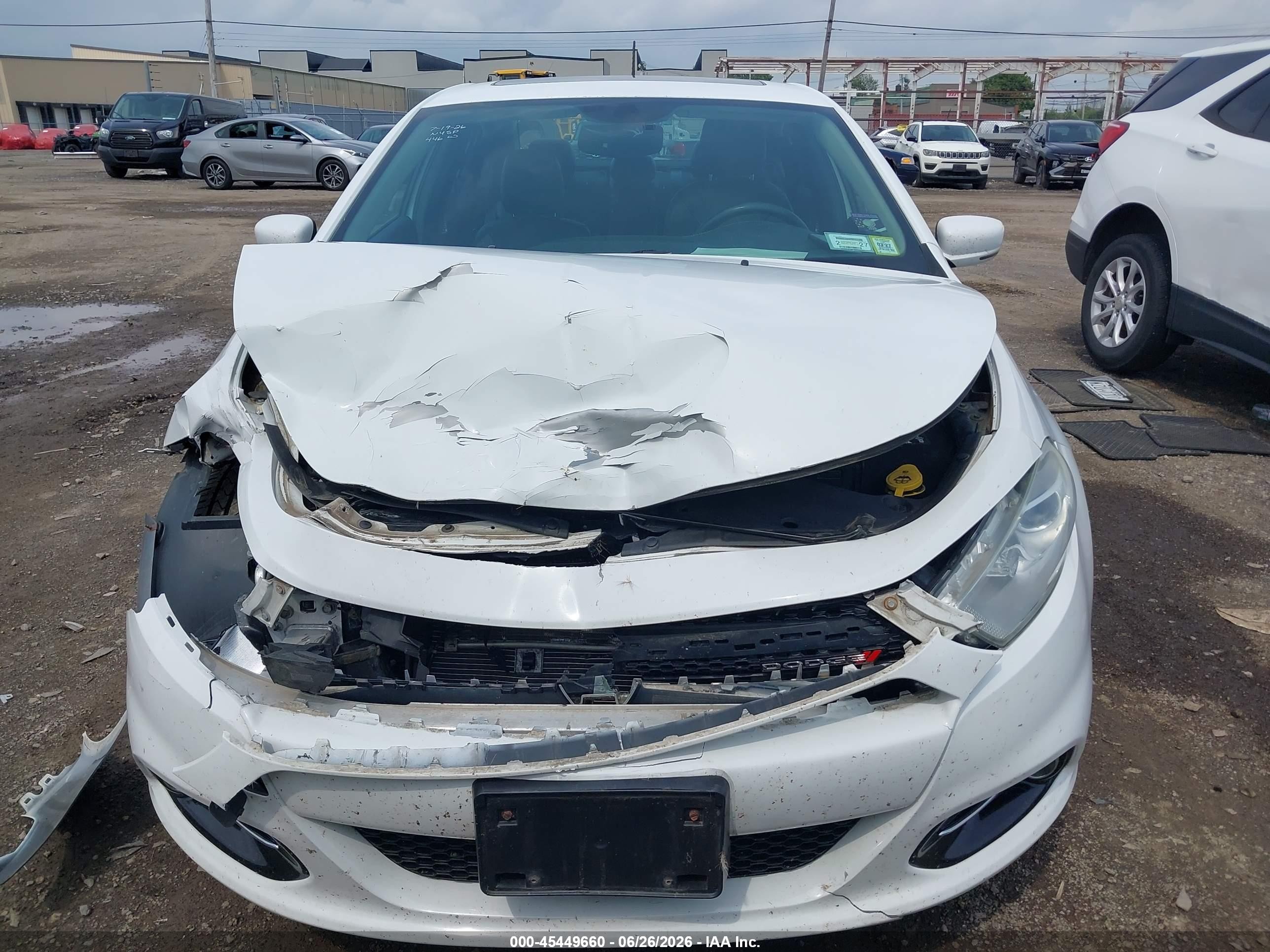 2014 Dodge Dart Limited White vin: 1C3CDFCBXED902273