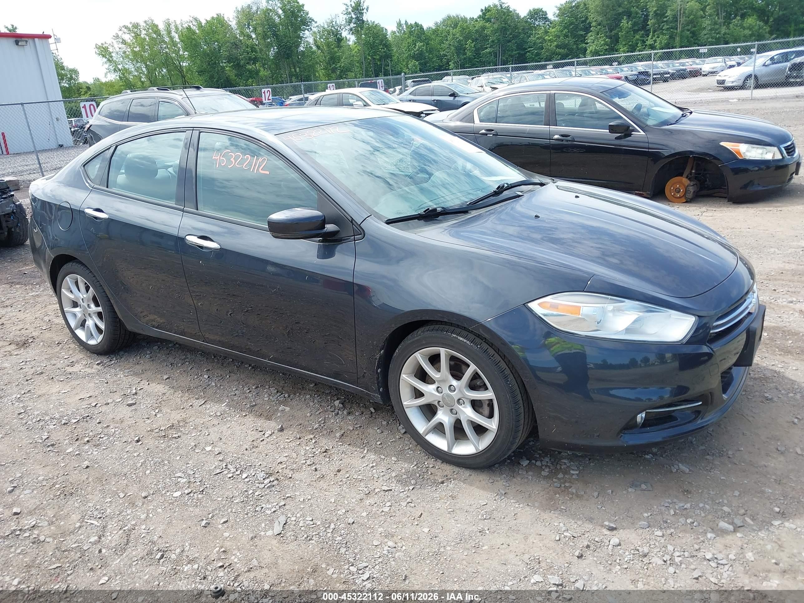 2013 Dodge Dart Limited Серый vin: 1C3CDFCH0DD136136
