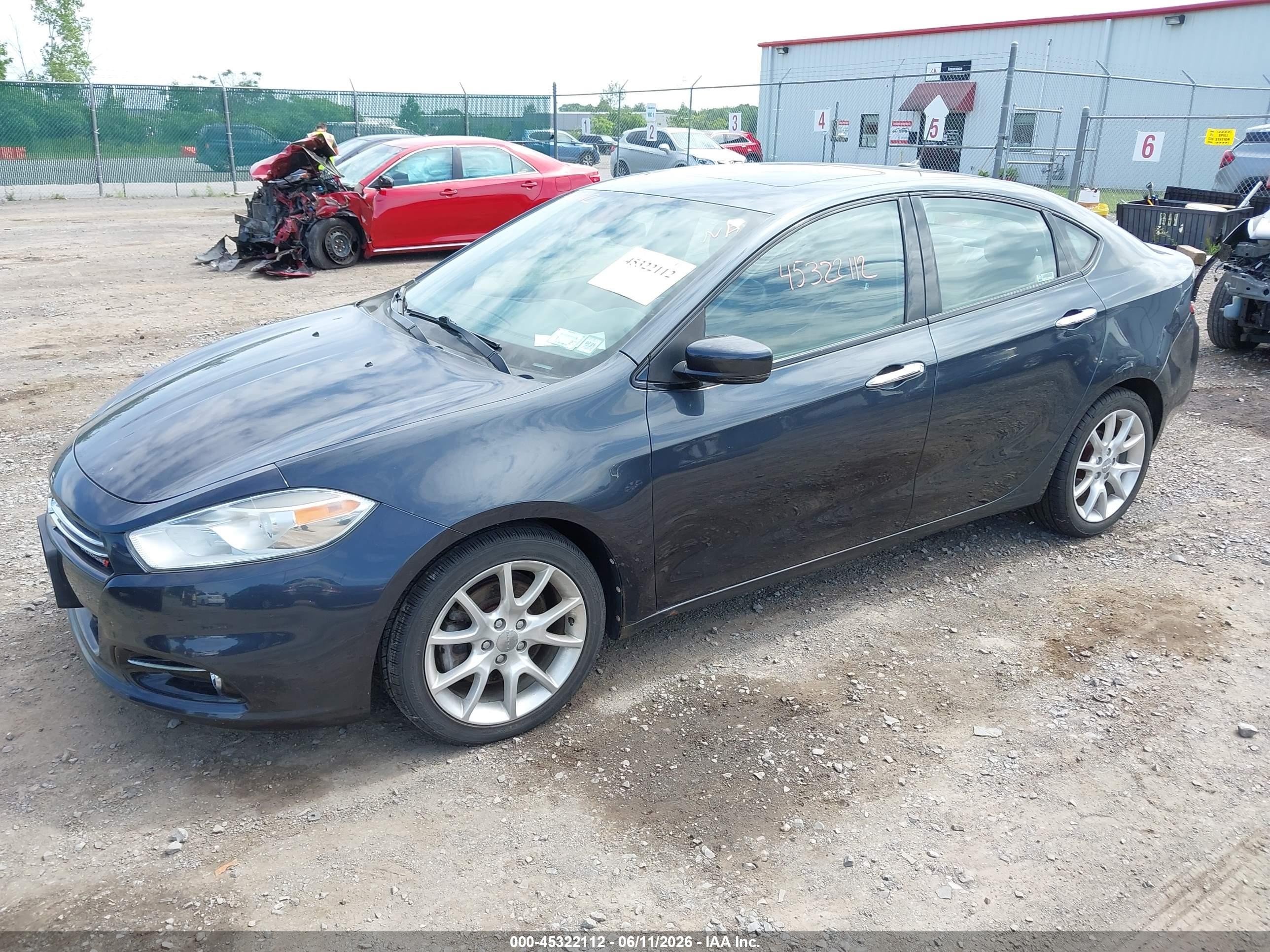 2013 Dodge Dart Limited Gray vin: 1C3CDFCH0DD136136
