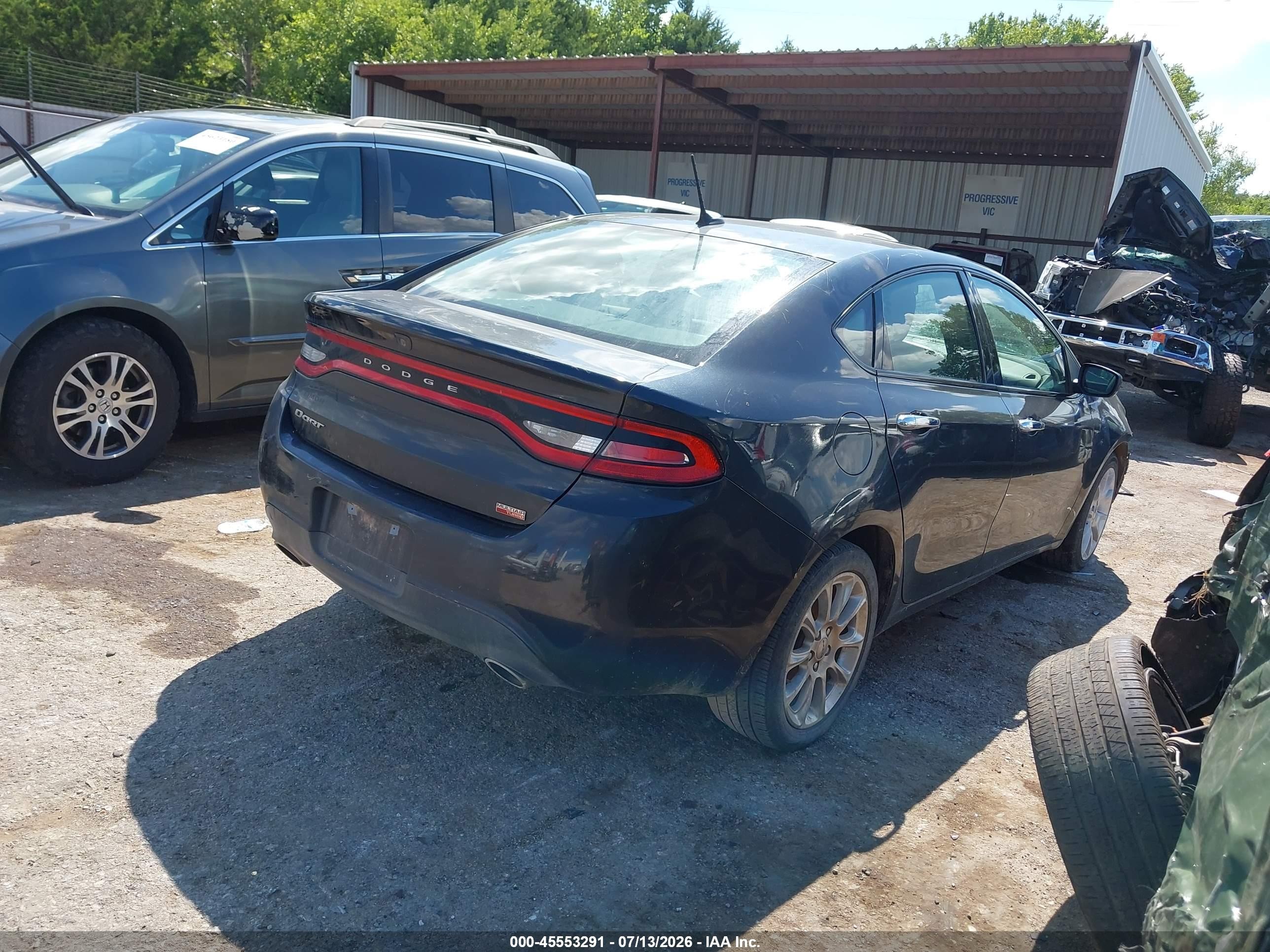 2013 Dodge Dart Limited Black vin: 1C3CDFCH1DD199441